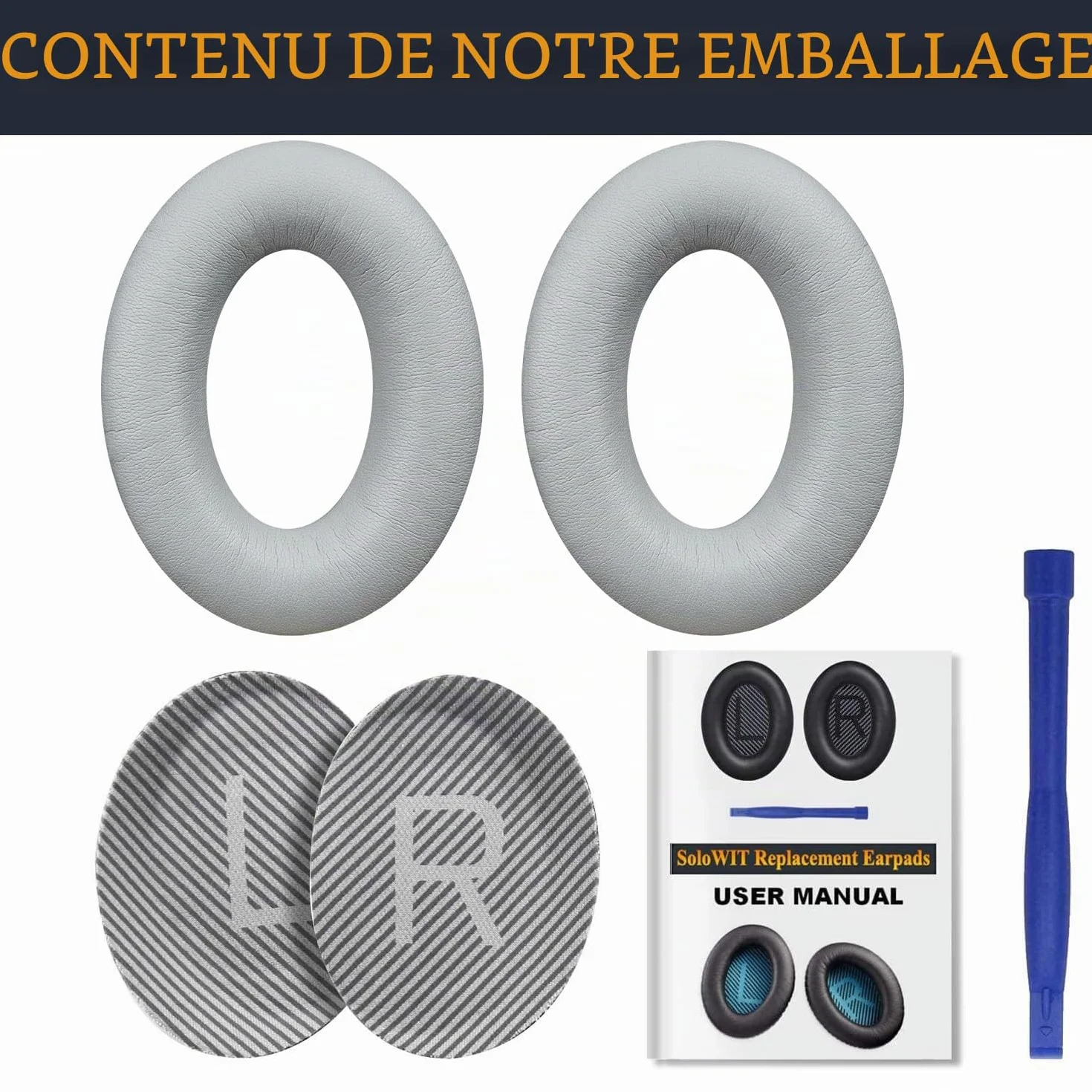 SoloWIT® Oreillettes de Remplacement pour Bose QuietComfort 35 QC35 QC35 II Casque Circum-aural