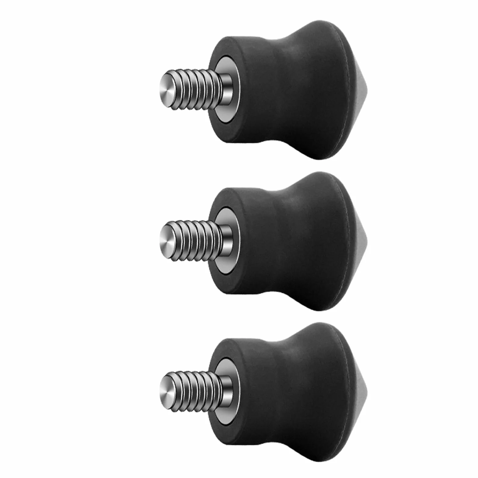 3 Pièces en Acier Inoxydable Antidérapant en Caoutchouc Pied Coussinet Pieds Pointes pour Trépied Monopode 1/4 Pouces Vis Photographie Trépied Accessoires Réglables Niveleurs De Table