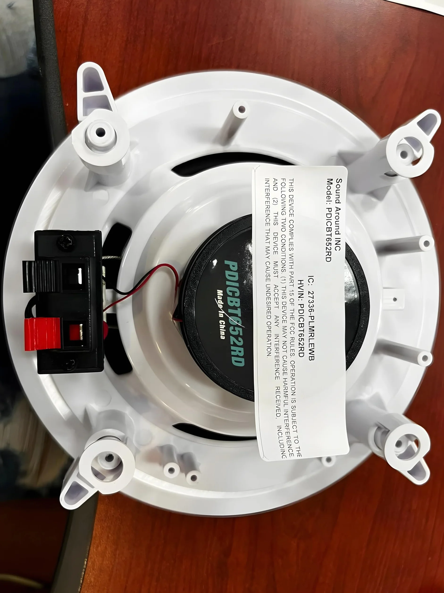 Pyle Enceintes Bluetooth 2 Voies à Encastrer Mur/Plafond avec Connexions Rapides et Grilles Interchangeables