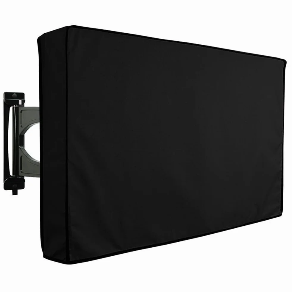 Housse de protection pour TV extérieur 22-75 pouces Oxford 210D étanche anti-poussière avec poche télécommande