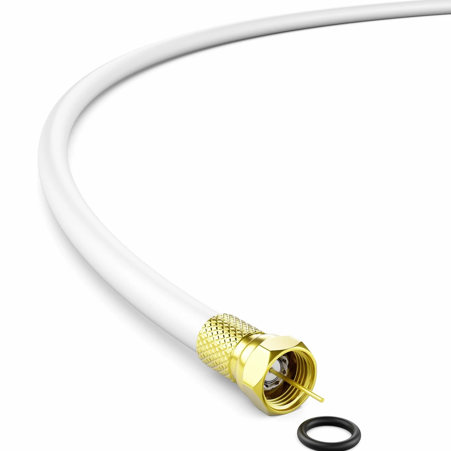 deleyCON 20m Câble Coaxial Satellite SAT 130dB Blindé 4 Couches DVB-S DVB-S2 DVB-T DVB-C 4K