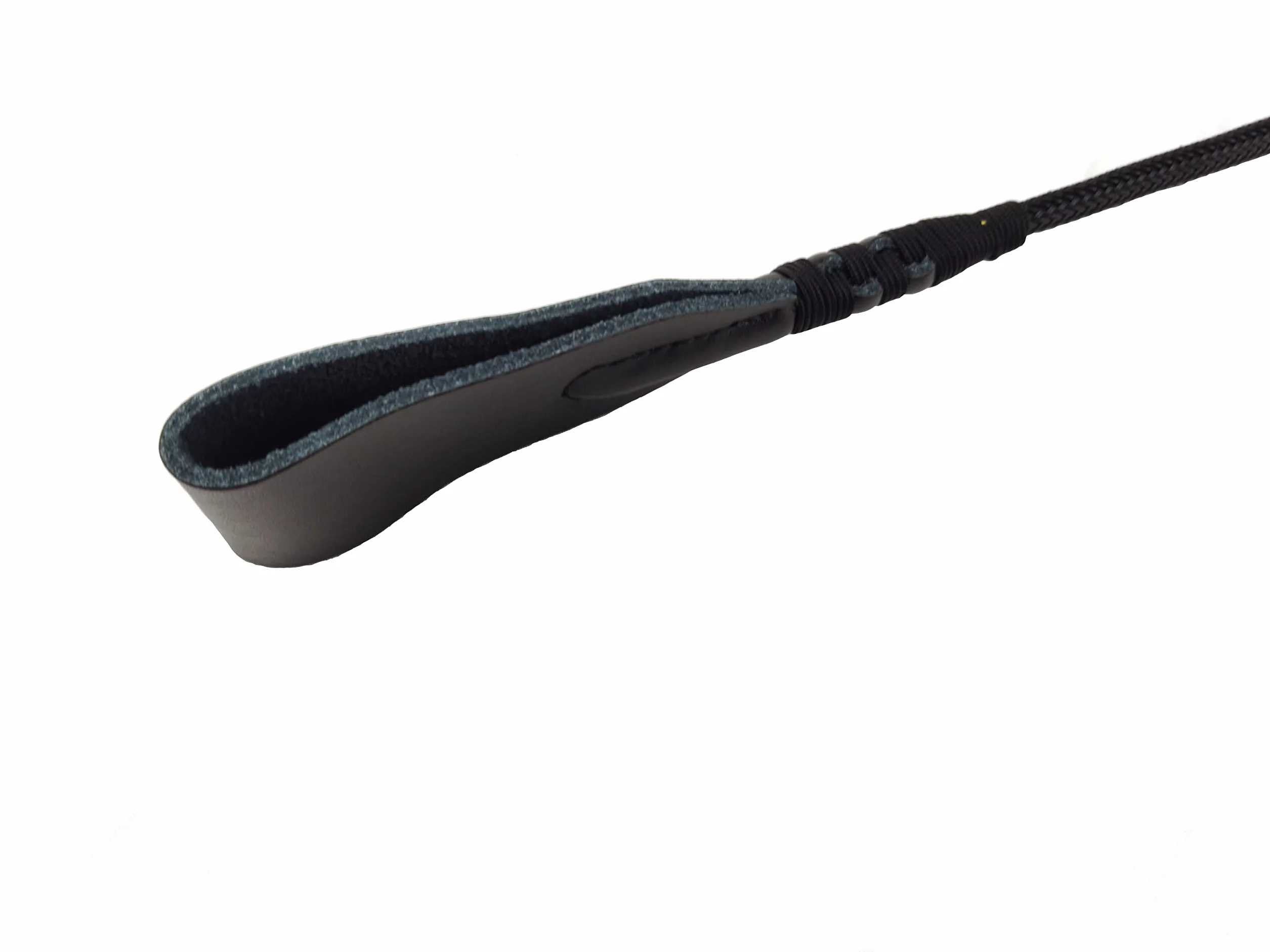 Cravache d'équitation en Cuir 45 cm avec Poignée et Corde de Suspension