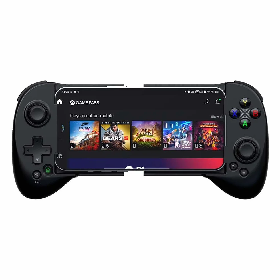 ShanWan Manette Smartphone Android/iOS, Manette de Jeu Mobile avec Hauteur du Joystick Réglable pour Xbox Cloud Steam Link GeForce NOW MFi Arcade Game (Ferreux)