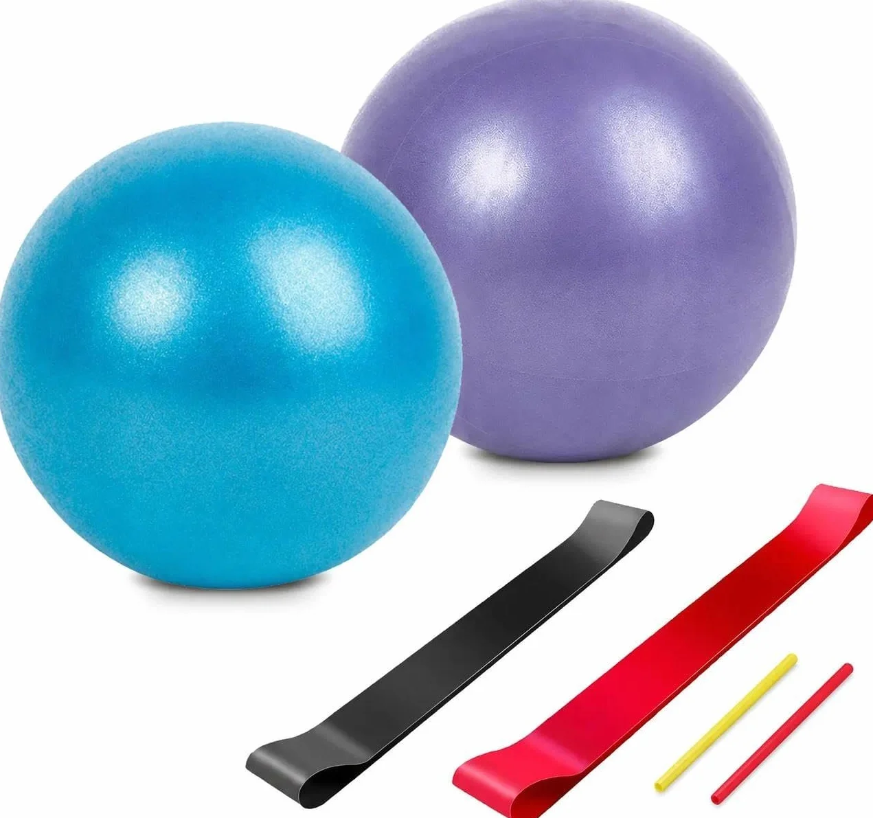 Ballon de Pilates 22cm avec Ceinture Élastique pour Yoga, Grossesse, Kinésithérapie