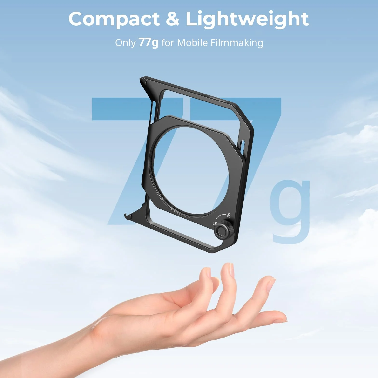 SMALLRIG Adaptateur de Filtre 67 mm avec Pare-Soleil Amovibles pour Cage de Téléphone Universelle 4704/4597/5275/5276/4299B, pour iPhone, pour Samsung et Smartphones - 5277