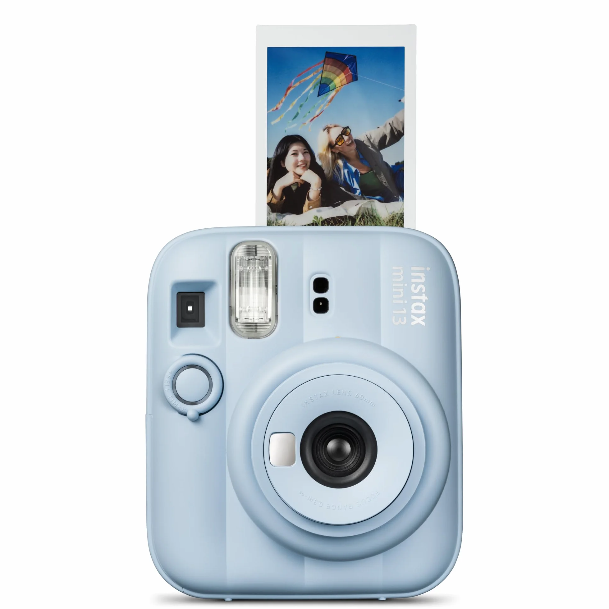 Appareil Photo instantané instax Mini 13 avec Flash Automatique intégré, Miroir pour Selfies intégré, Mode Gros Plan et retardateur, Bleu Glacé