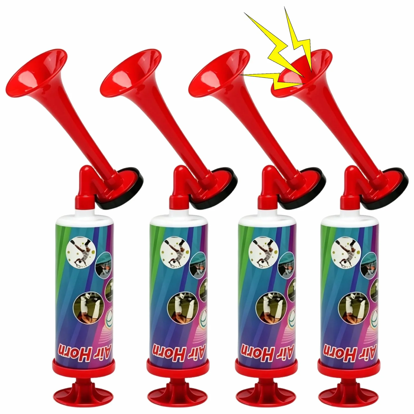 Trompette Supporter 120 dB 4 Pièces Corne de Brume Portable Coupe du Monde 2026