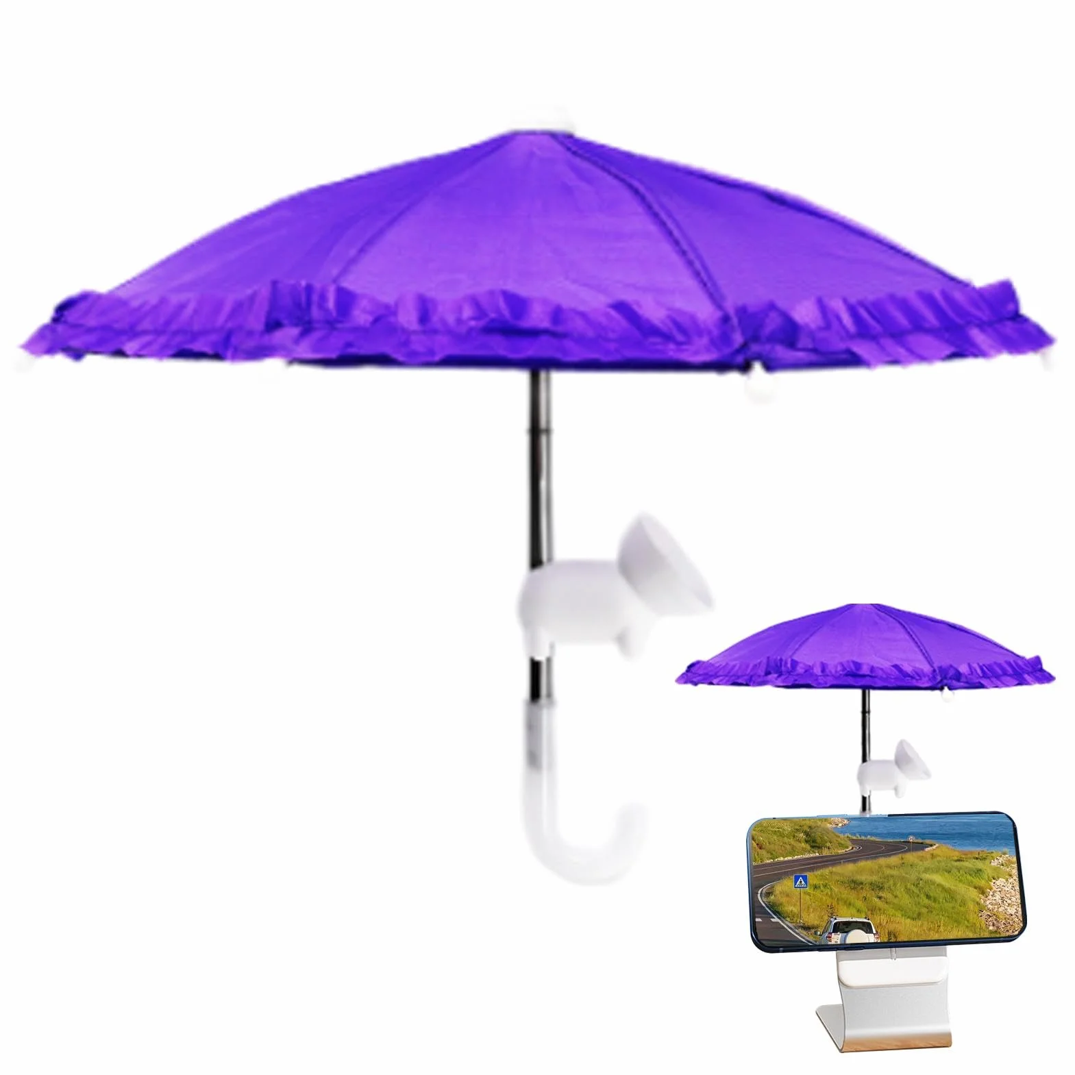 Pare-soleil pour téléphone portable, pare-soleil pour téléphone portable | Parapluie de téléphone réglable antireflet,Support de pare-soleil de téléphone portable à ventouse, couverture de