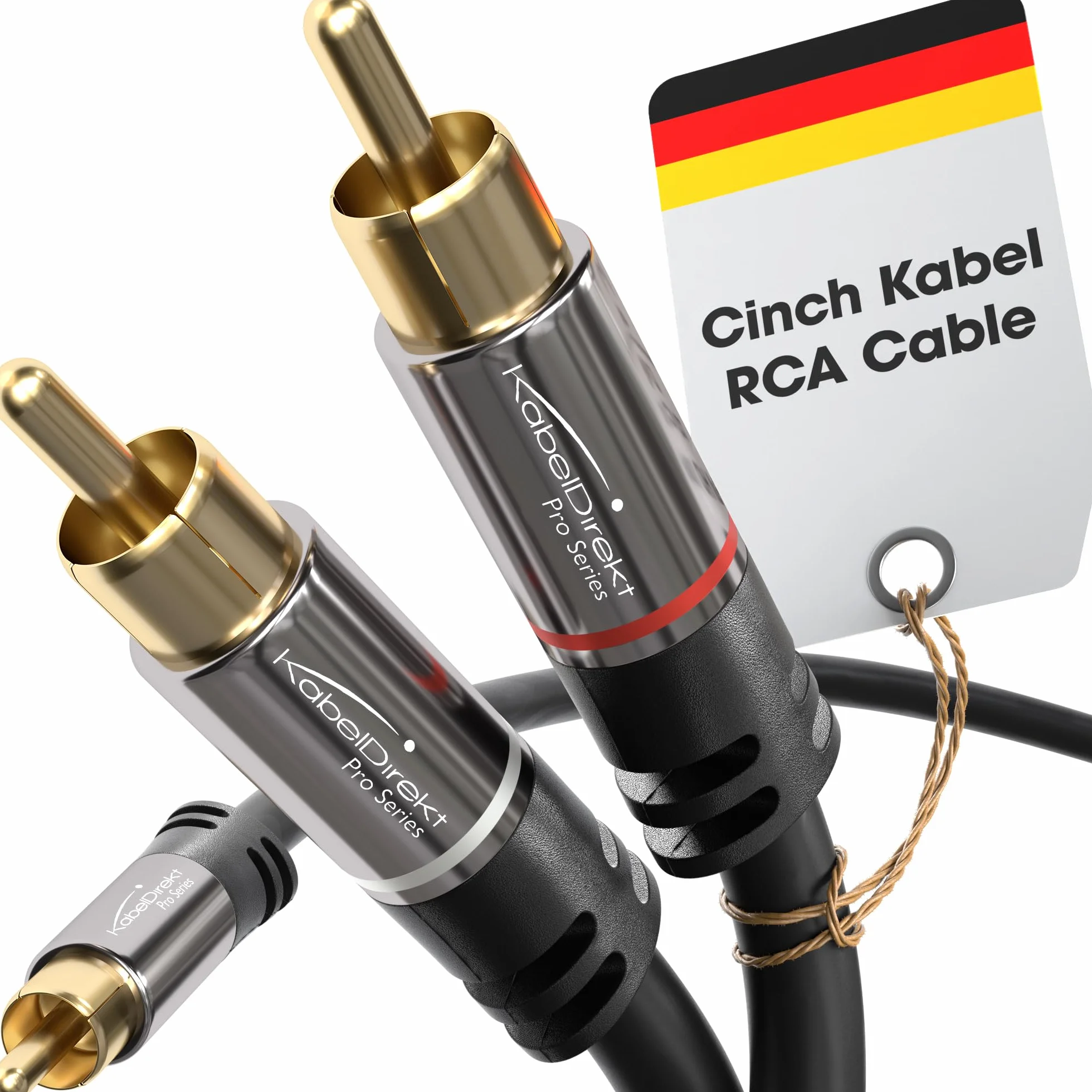 KabelDirekt - Câble Y Cinch 5m (1 x Fiche RCA Mâle Vers 2 x Fiches RCA Mâle)