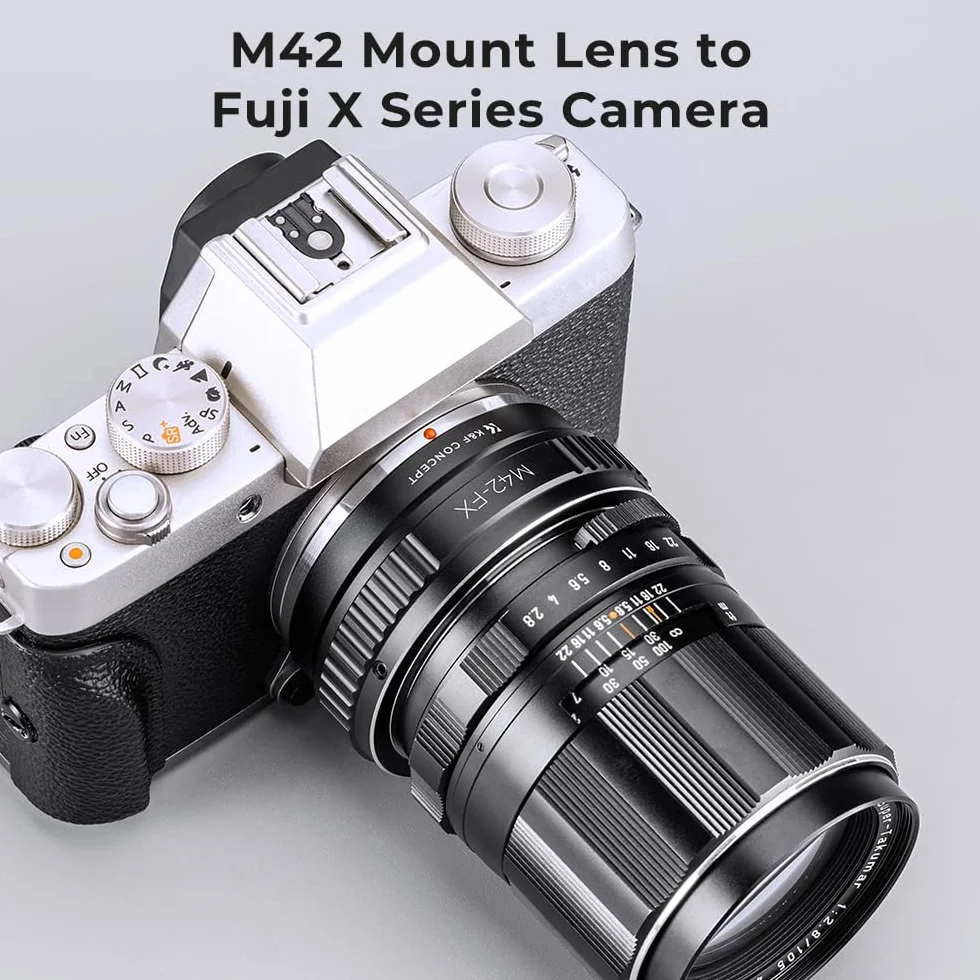K&F CONCEPT Bague d'adaptation M42-FX pour appareil photo Fuji Fujifilm FX XPro1 X-Pro1 - 42 mm