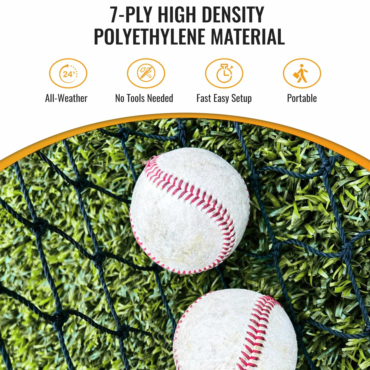 Filet de Frappe d'entraînement pour Baseball et Softball avec Zone de Frappe, Tee, Portable