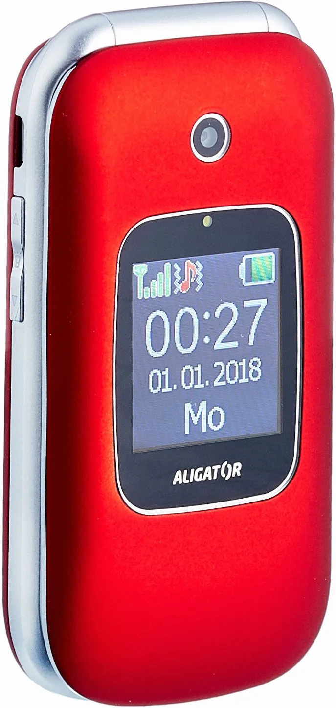 ALIGATOR V650 Téléphone Portable Senior SOS Localisateur Rouge