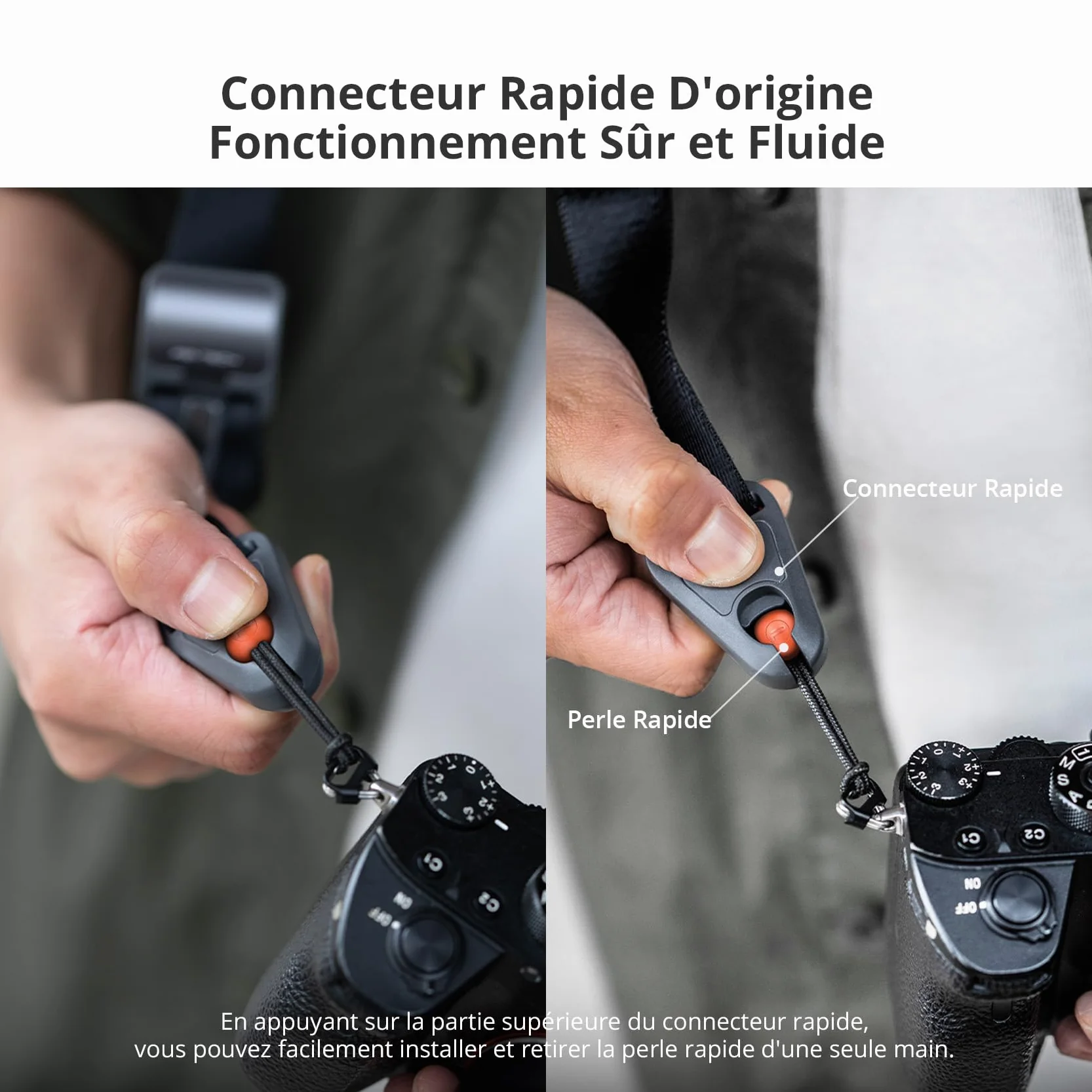 PGYTECH Bandoulière pour Appareil Photo Sling Sangles d'Appareil Photo pour Photographes Boucles De Dégagement Rapide Réglables pour Dslr Slr Sangle De Cou pour Appareil Photo-Bleu