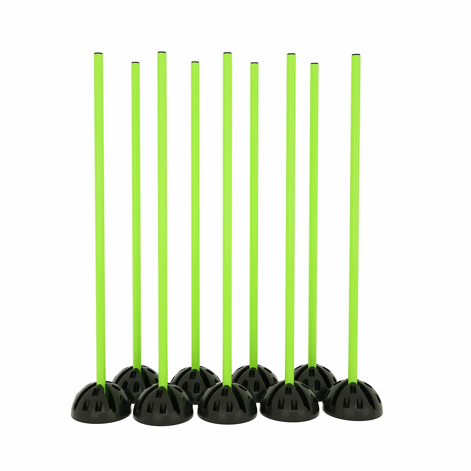Lot de barres de saut pour entraînement d'agilité conditionnelle, slalom - 15 x 100 cm, 10 pieds en X, 10 clips