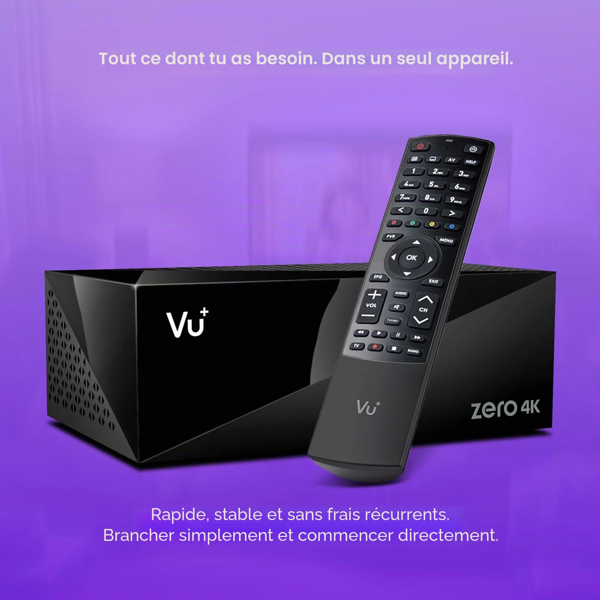 VU+ Zero 4K Linux Récepteur - Noir