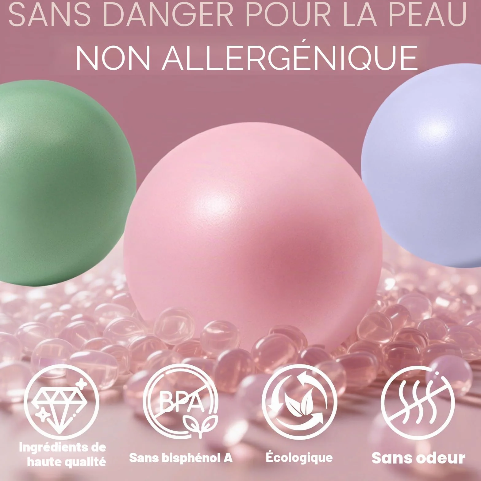 Vortix Lot de 3/6 balles de Pilates 25 cm – Anti-explosion, antidérapantes – Ballon de gymnastique avec tuyau gonflable, pour yoga et muscles du plancher pelvien