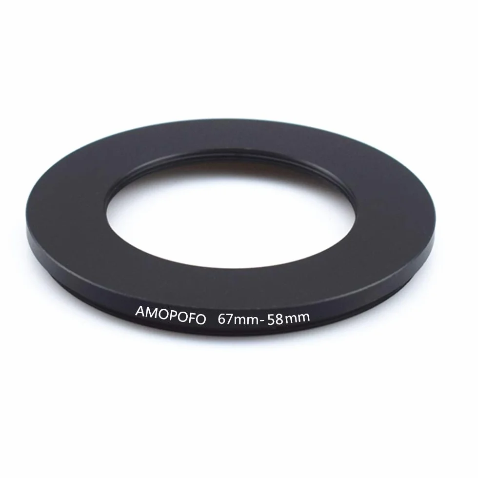 Bague d'adaptation de filtre en métal - Pour objectif d’appareil photo - Bague Step-down - Avec filetage de filtre de 67 mm sur bague de filtre de 58 mm - Accessoires