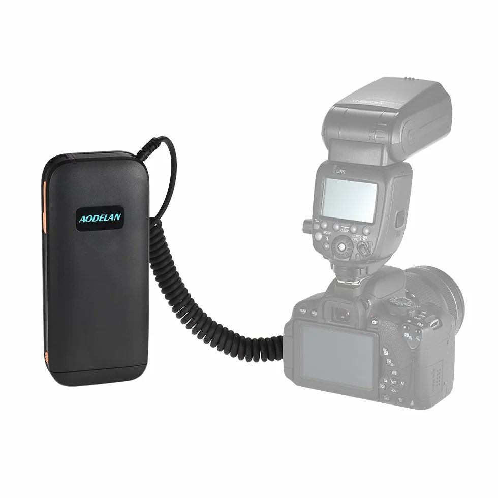 AODELAN Flash Batterie Boîtier Batterie Flash Externe pour Canon Speedlite 550EX 580EX 580EXII 600EX 600EX-RT 600EX II-RT