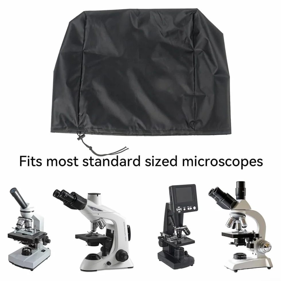Housse anti-poussière pour microscope, protection imperméable en tissu Oxford, noir, 35 x 20 x