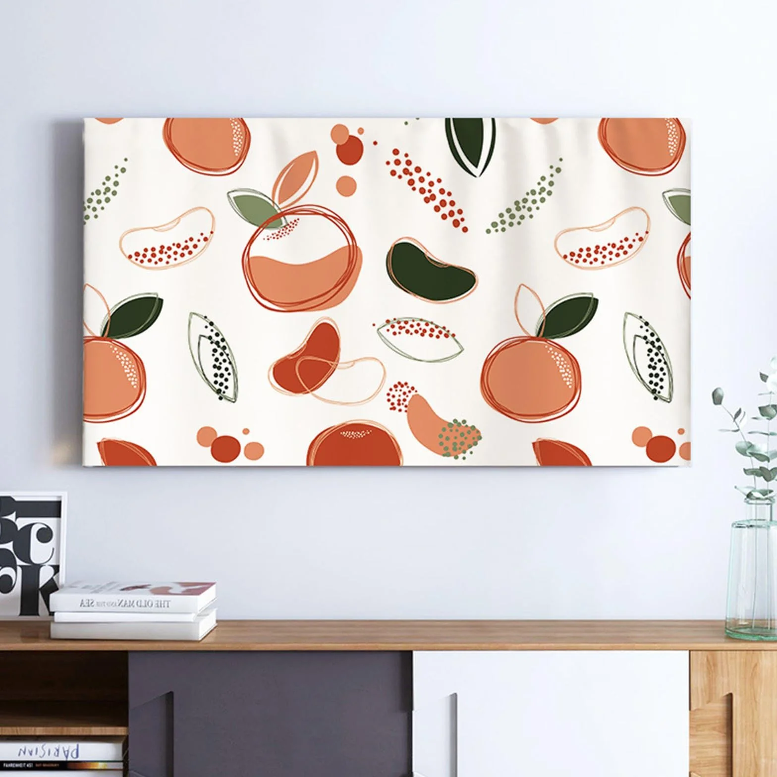 Protection d'écran TV – Housse élastique anti-poussière pour écran TV/PC de 22 à 75 pouces (Tangerine, 49")