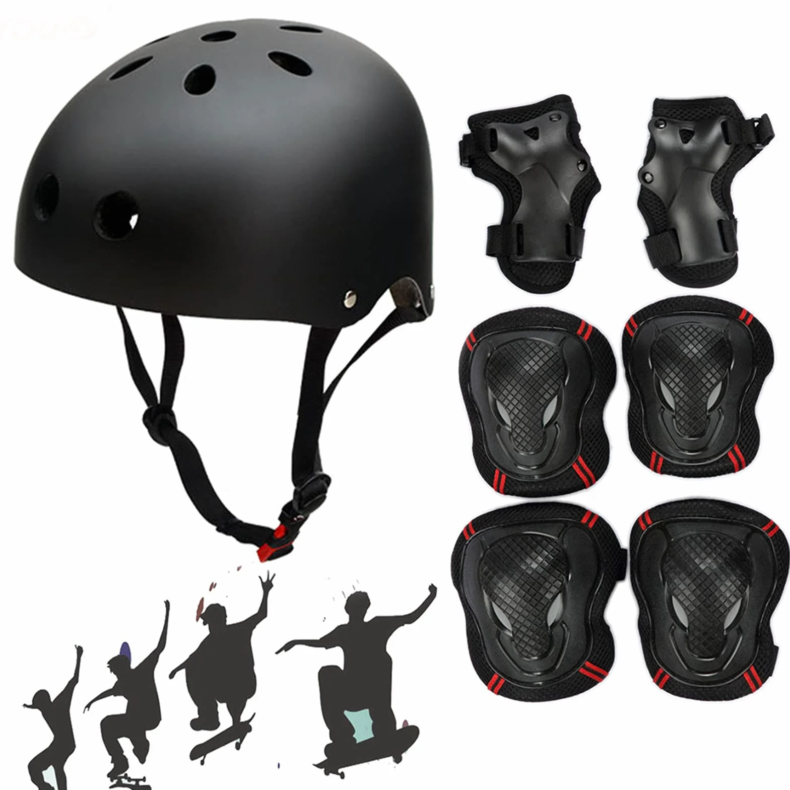 SelfLove Casque de vélo Ensemble de protection sportif pour scooter BMX cyclisme patinage (Medium)