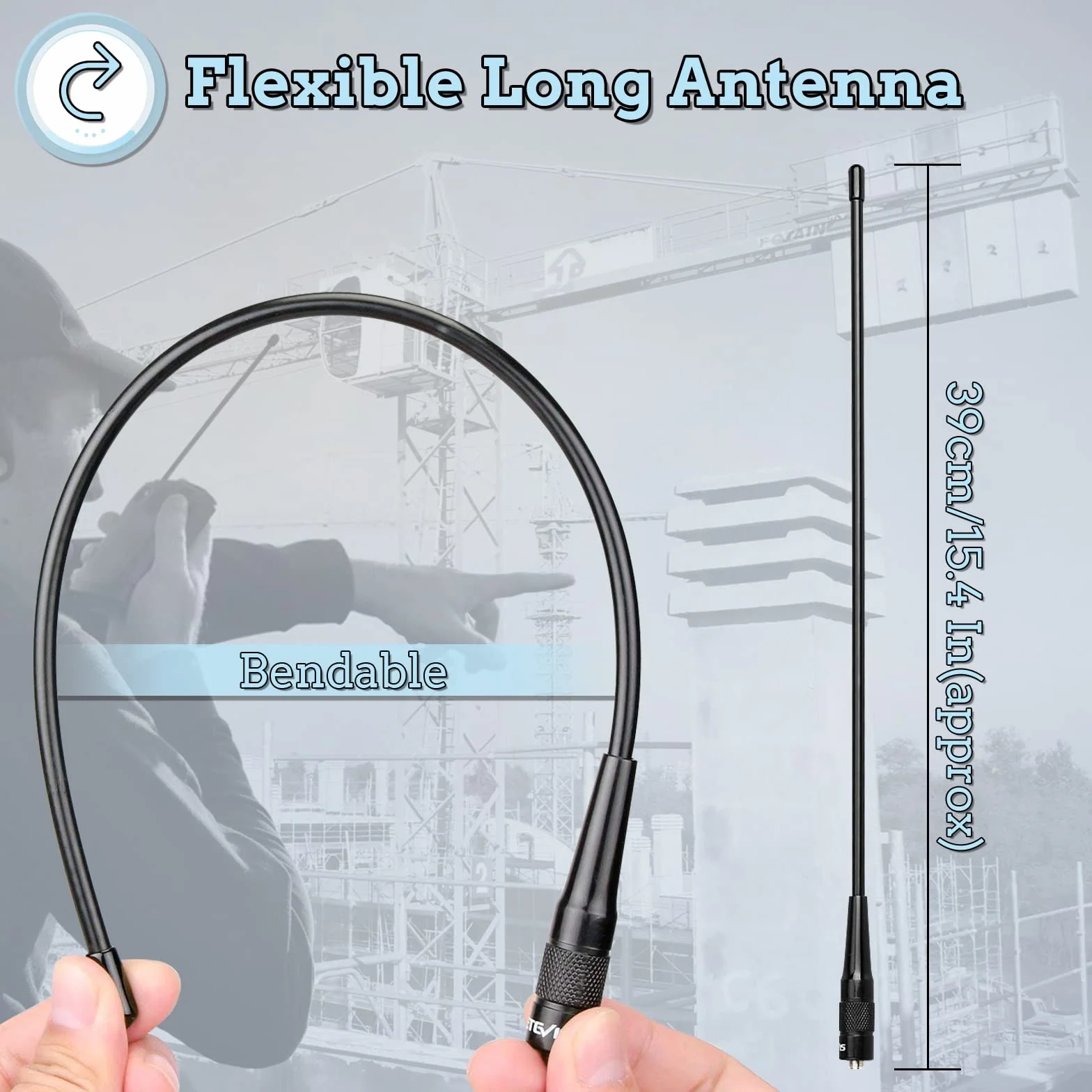 Retevis RHD771 Antenne SMA-F Double Bande 144/430MHz VHF/UHF Talkie Walkie Antenne, Compatible avec Baofeng UV-5R UV-5RM GT-5R Retevis RT5R RA79 RT86S, Qansheng UVK5 (1 Pcs)