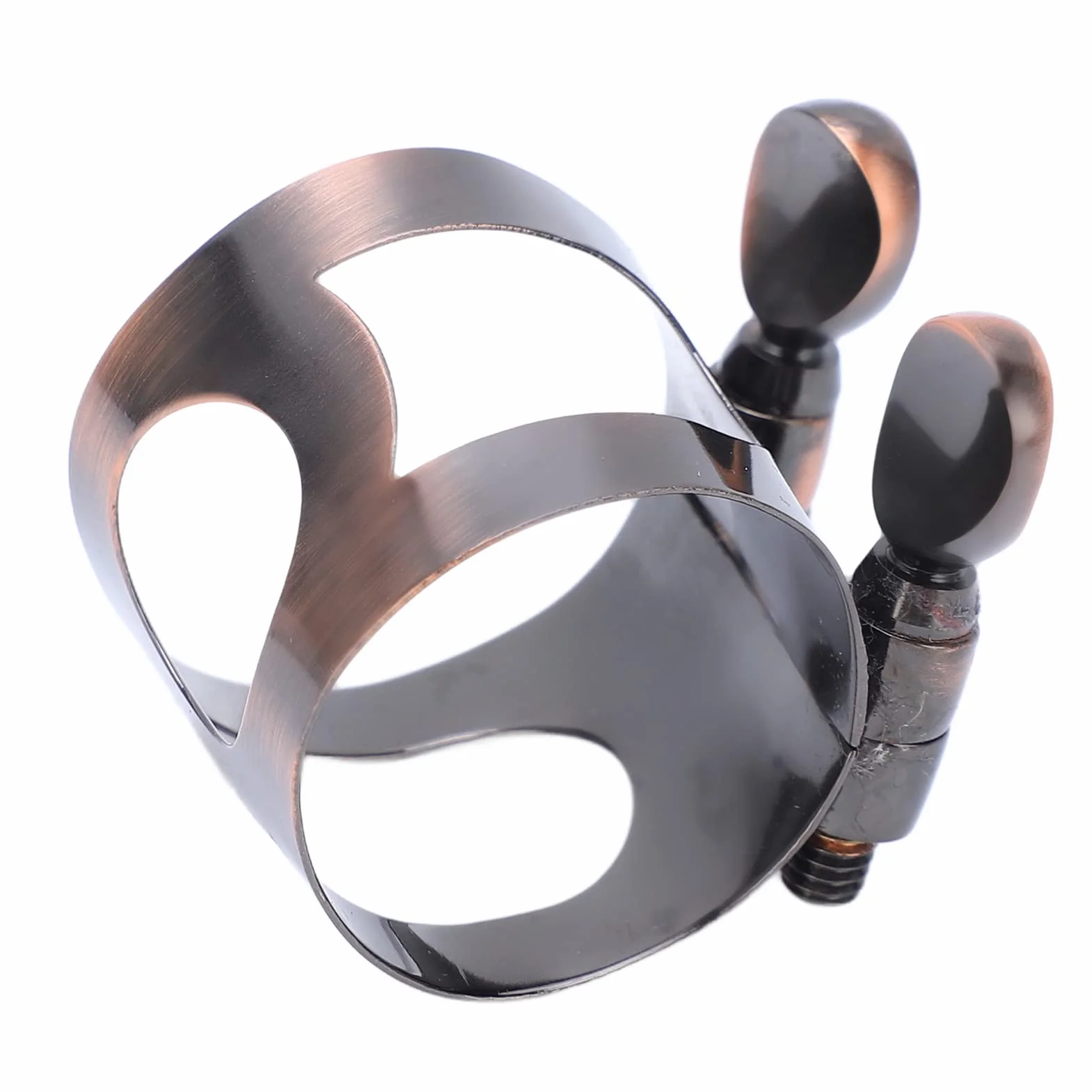 Ligature de Clarinette Métal Clip Fixation Anche Rouge Antique