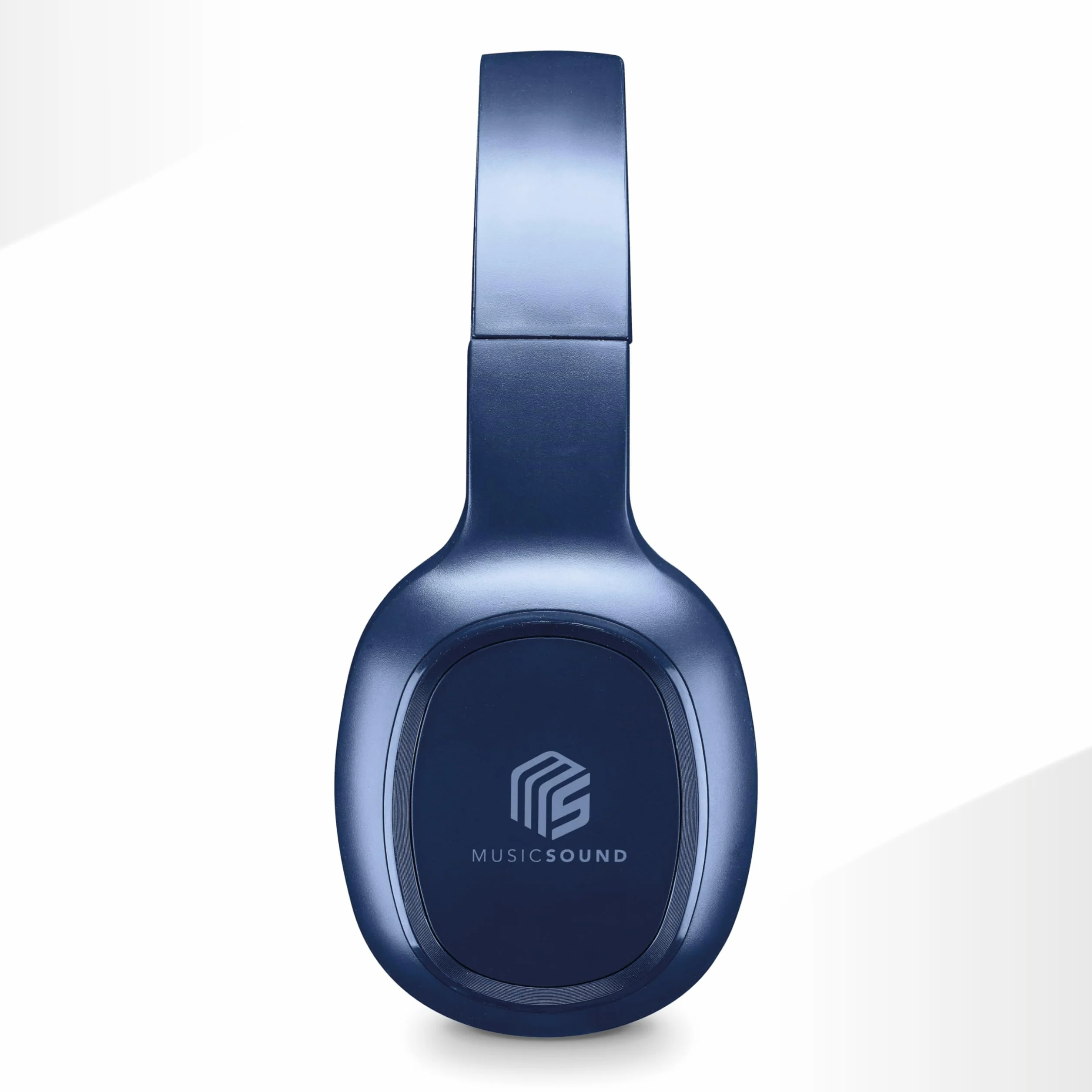 Music Sound | Casque Bluetooth Basic | Casque Bluetooth Supra-auriculaire avec Bandeau Extensible - Autonomie 14h - Recharge 2h - Voyant LED et entrée AUX - Couleur Bleu