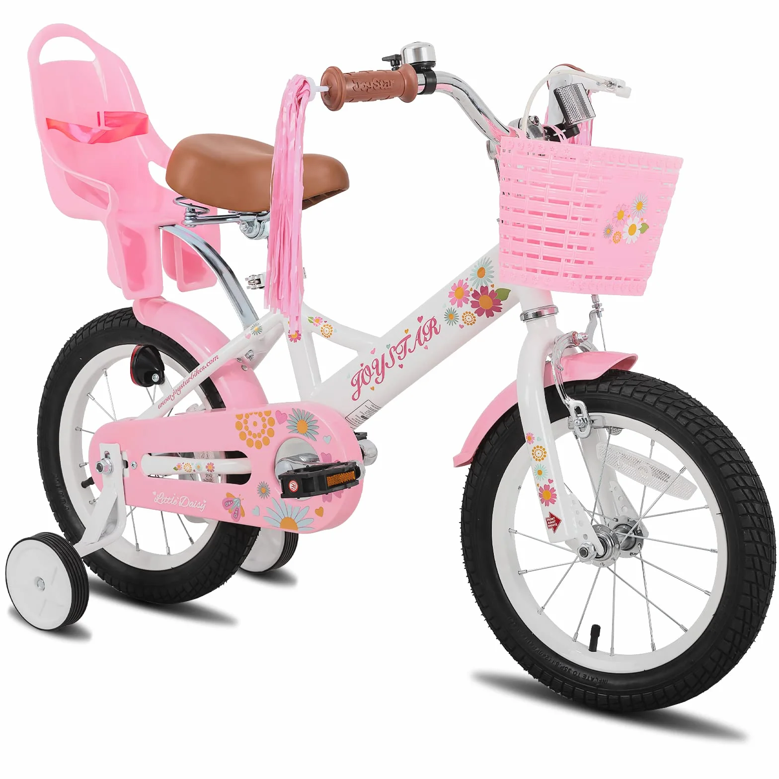JOYSTAR Little Daisy 12/14/16 Pouces vélo pour Filles 2-7 Ans avec Stabilisateur et Panier