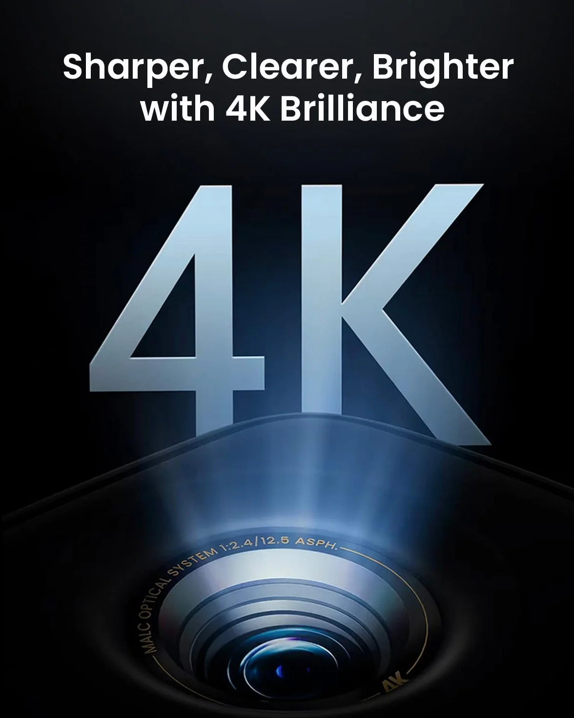 JMGO N1S 4K Mini Videoprojecteur Triple Laser 1100 ISO Lumens Gimbal Autofocus Google TV HDR10