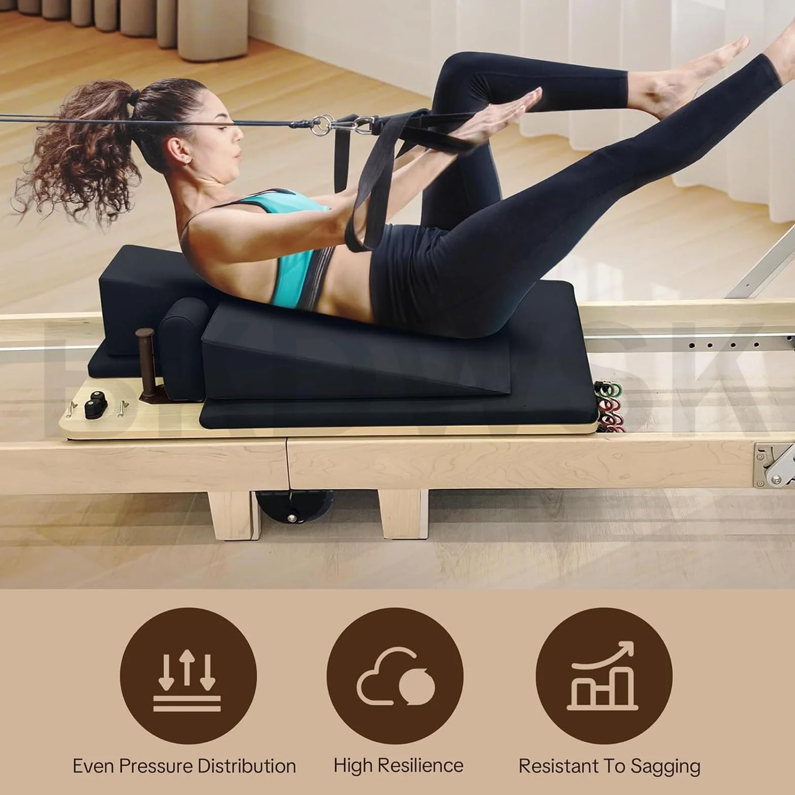 Coussin Compensé Pilates Reformer pour Entraînement Domestique