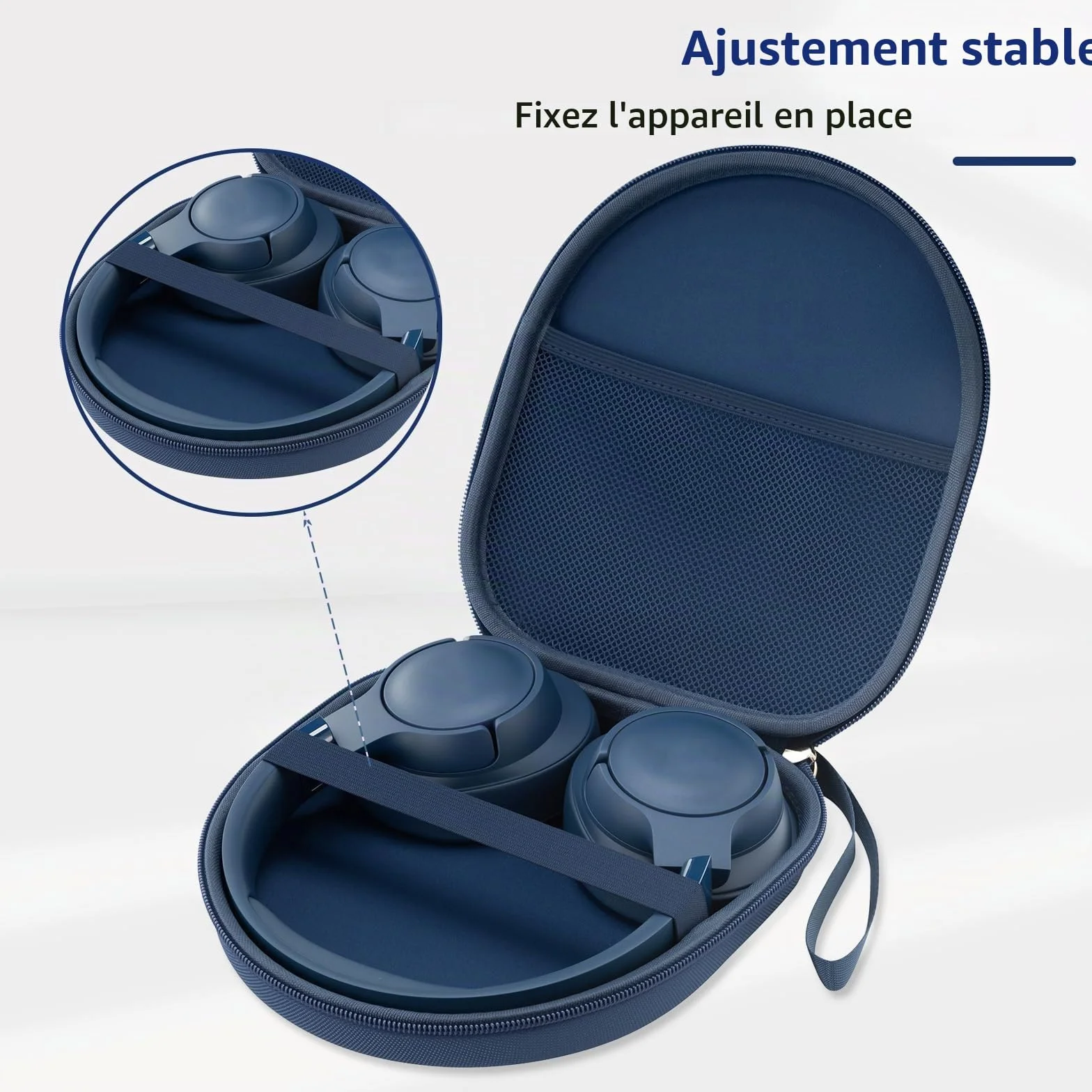 Étui compatible avec JBL Tune 510BT 520BT 500 720 BT 770 NC 760 NC, Sony WH-CH520 WH-CH720N, écouteurs sans fil à réduction de bruit, étui portable pour écouteurs de voyage (bleu)