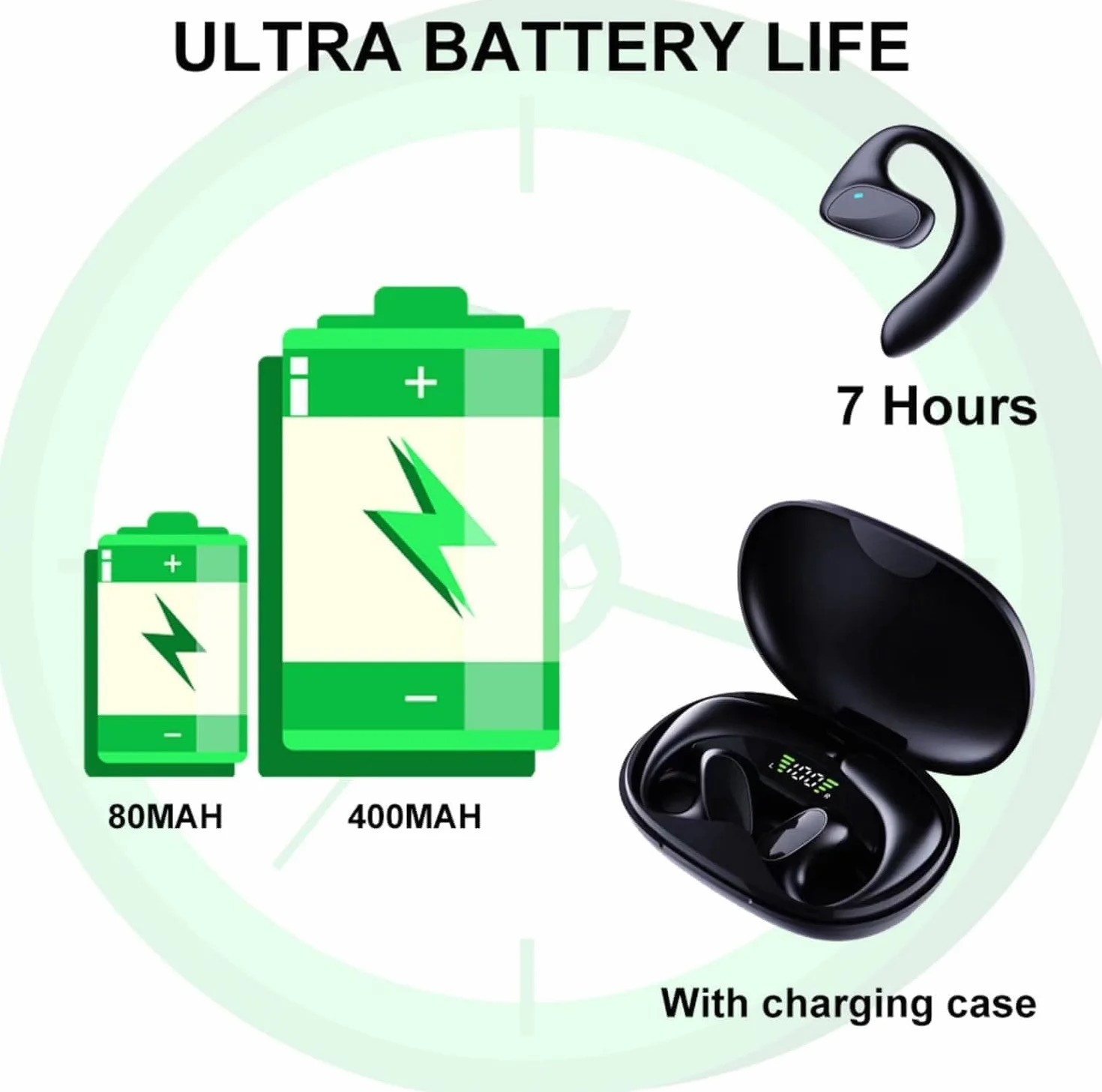 XJQ AI Translation Earbuds (Noir)