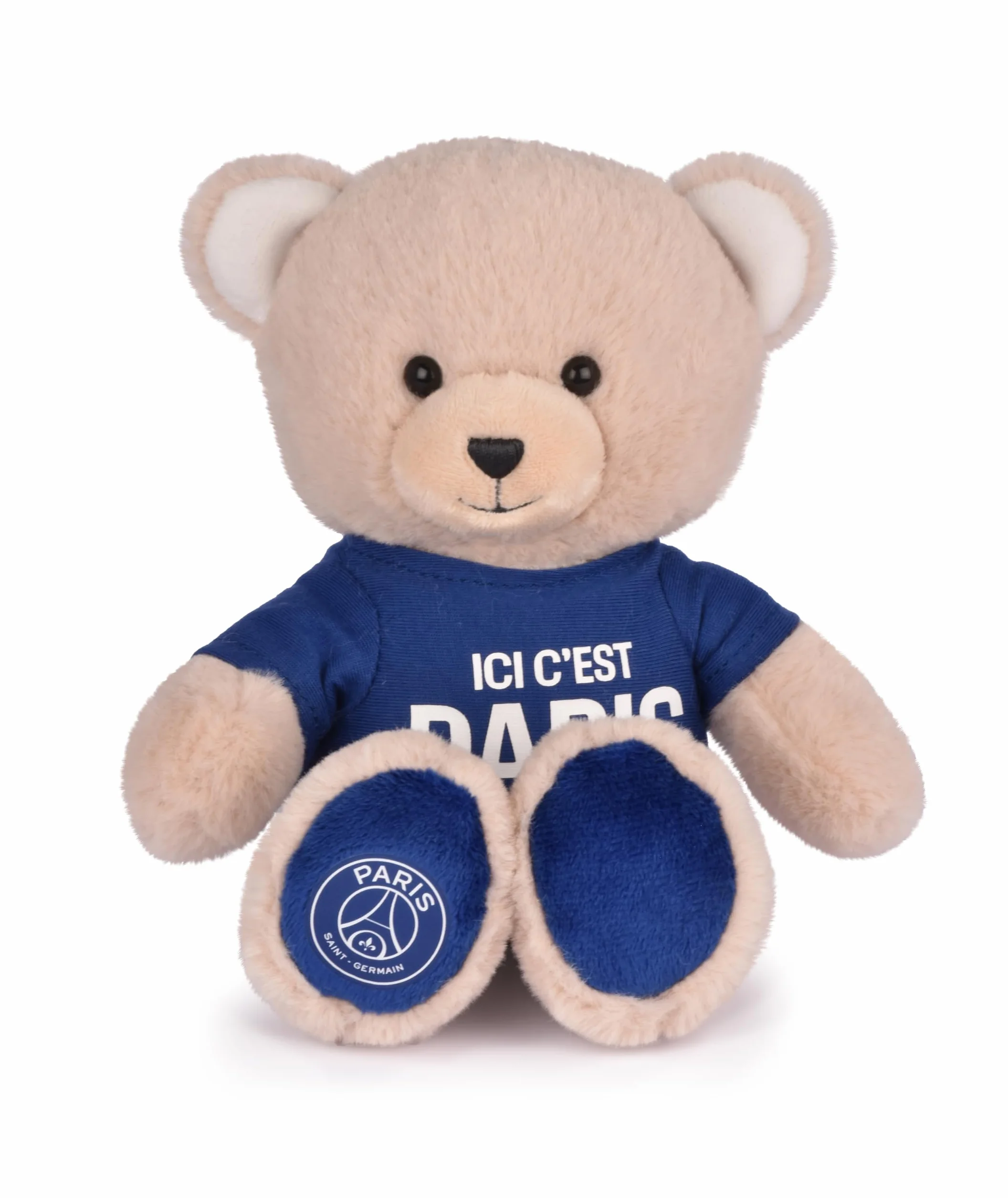 Peluche Ours Mascotte PSG 23 cm Licence Officielle Paris Saint-Germain Maillot Amovible Ici C'est Paris Souvenir Cadeau Enfants Supporters Fan de Foot