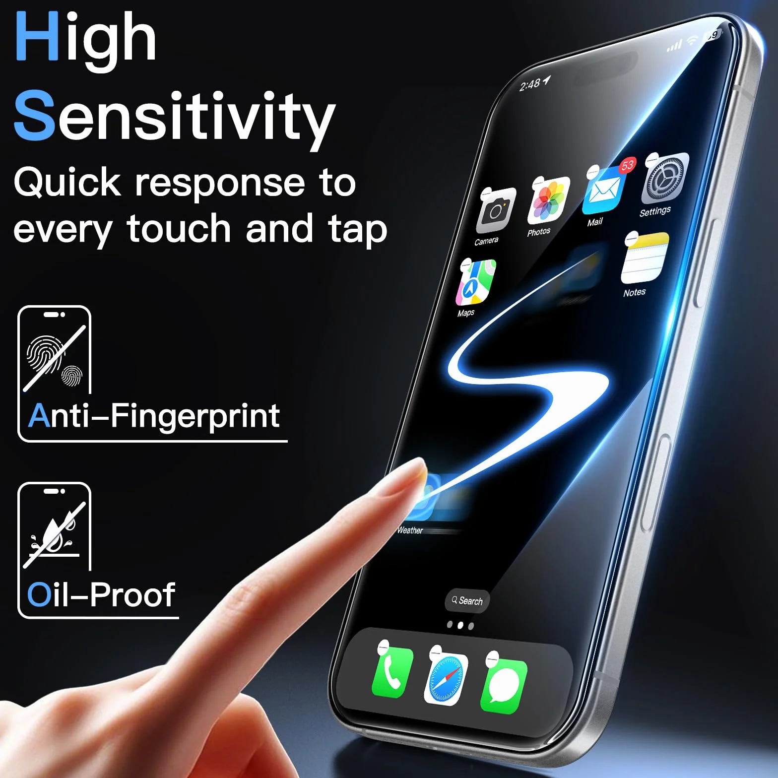 JETech Protection D'écran pour iPhone 17 Pro Max 6,9 Pouces avec Protecteur d'Objectif Caméra, Outil d'Installation Facile, un Film en Verre Trempé de Dureté 9H, HD Transparent, 2 Pièces Chacun