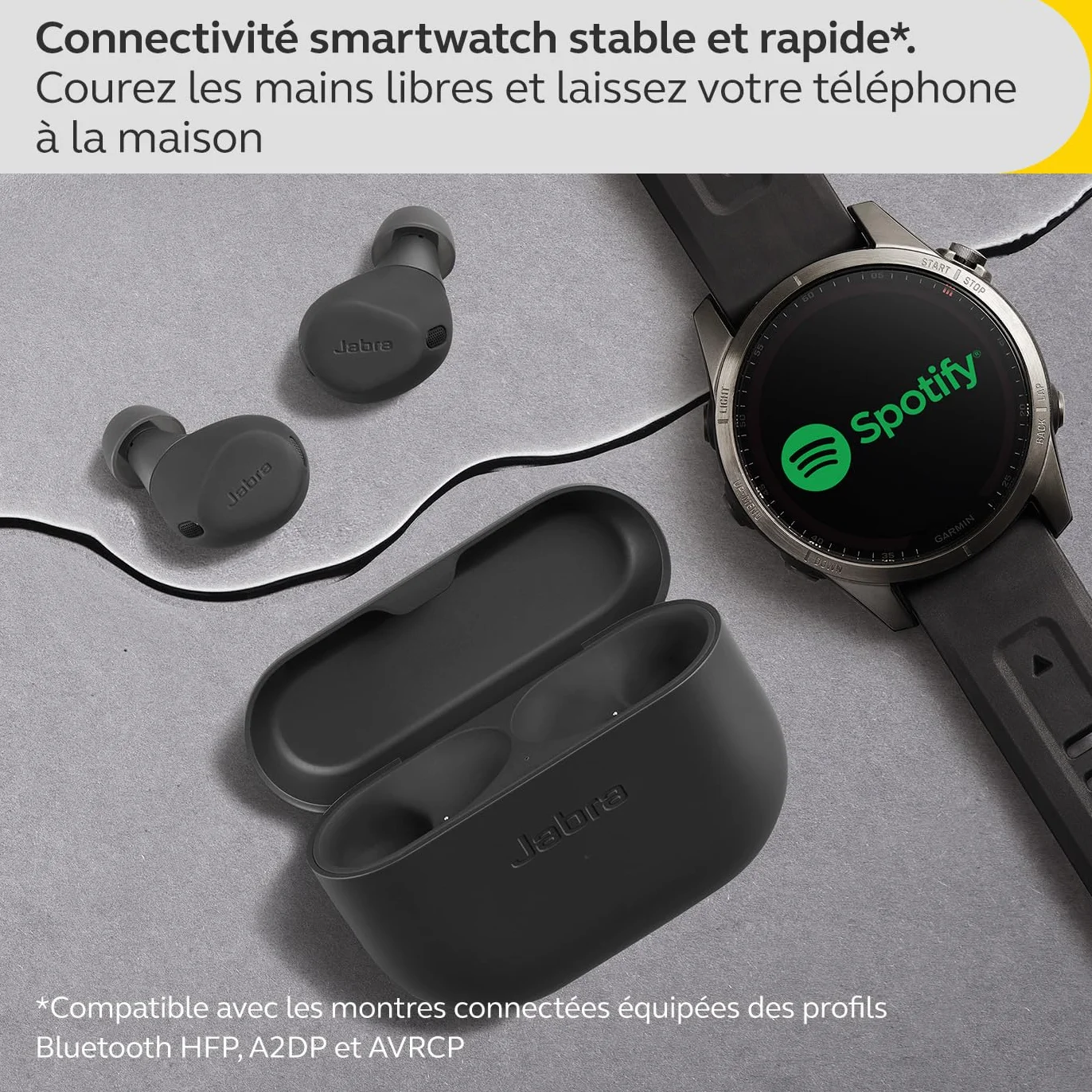 Jabra Elite 8 Active - Écouteurs sans Fil Bluetooth Intra-Auriculaires - Réduction de Bruit Hybride adaptative - 6 Microphones intégrés, résistants à l'eau et à la Transpiration - Gris foncé