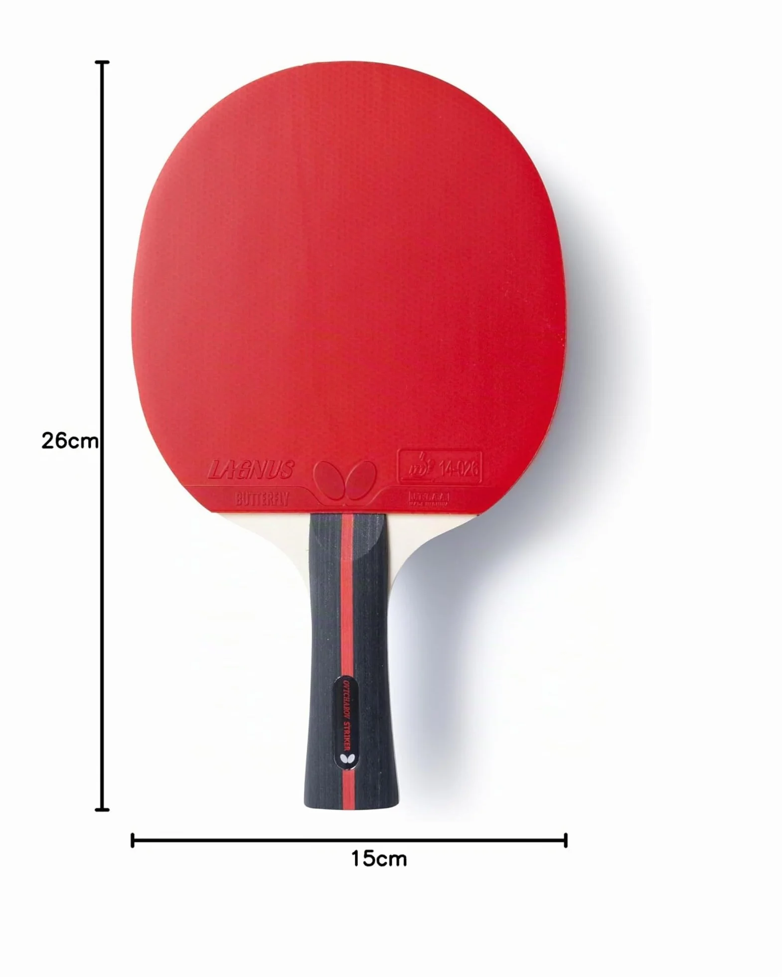 Butterfly Série Ovtcharov Raquette de Tennis de Table Professionnelle ITTF Revêtement Adhérent