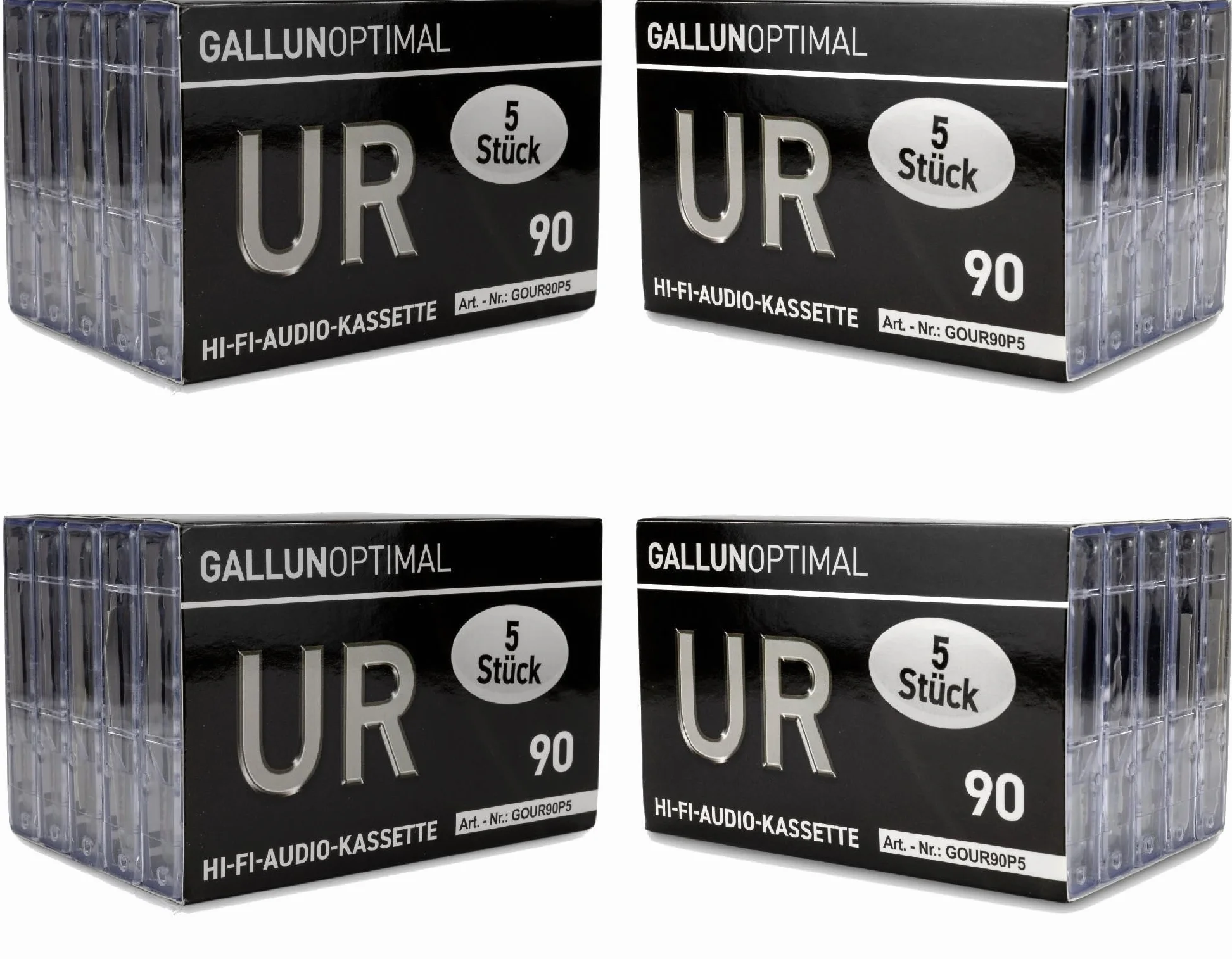 UR90 Lot de 20 Cassettes Audio Vides 90 Min