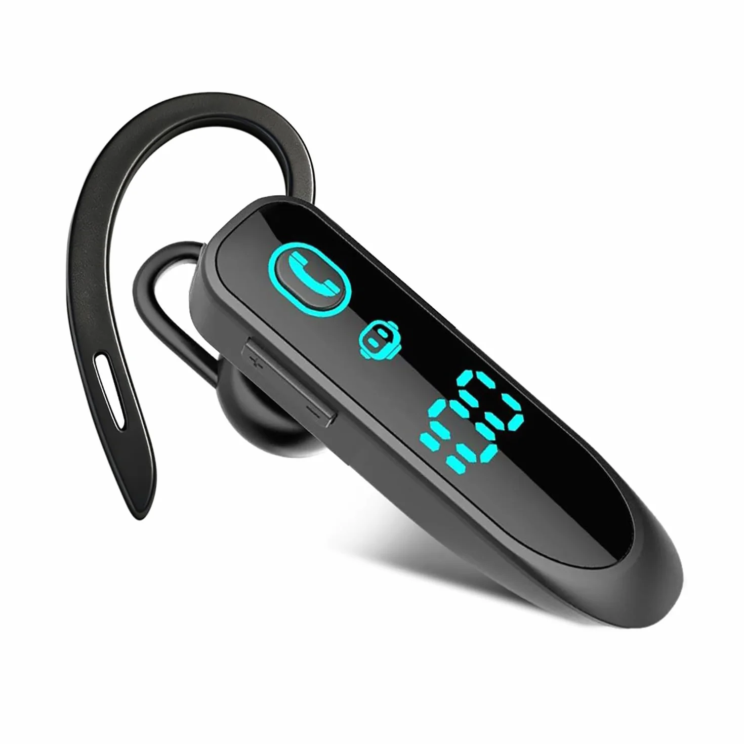 eppfun Oreillette Bluetooth 5.3 sans Fil, Casque à Un écouteur (Monaural) avec Réduction du Bruit d'appel Mic Main Libre Bluetooth Oreillette pour Bureau Conduite
