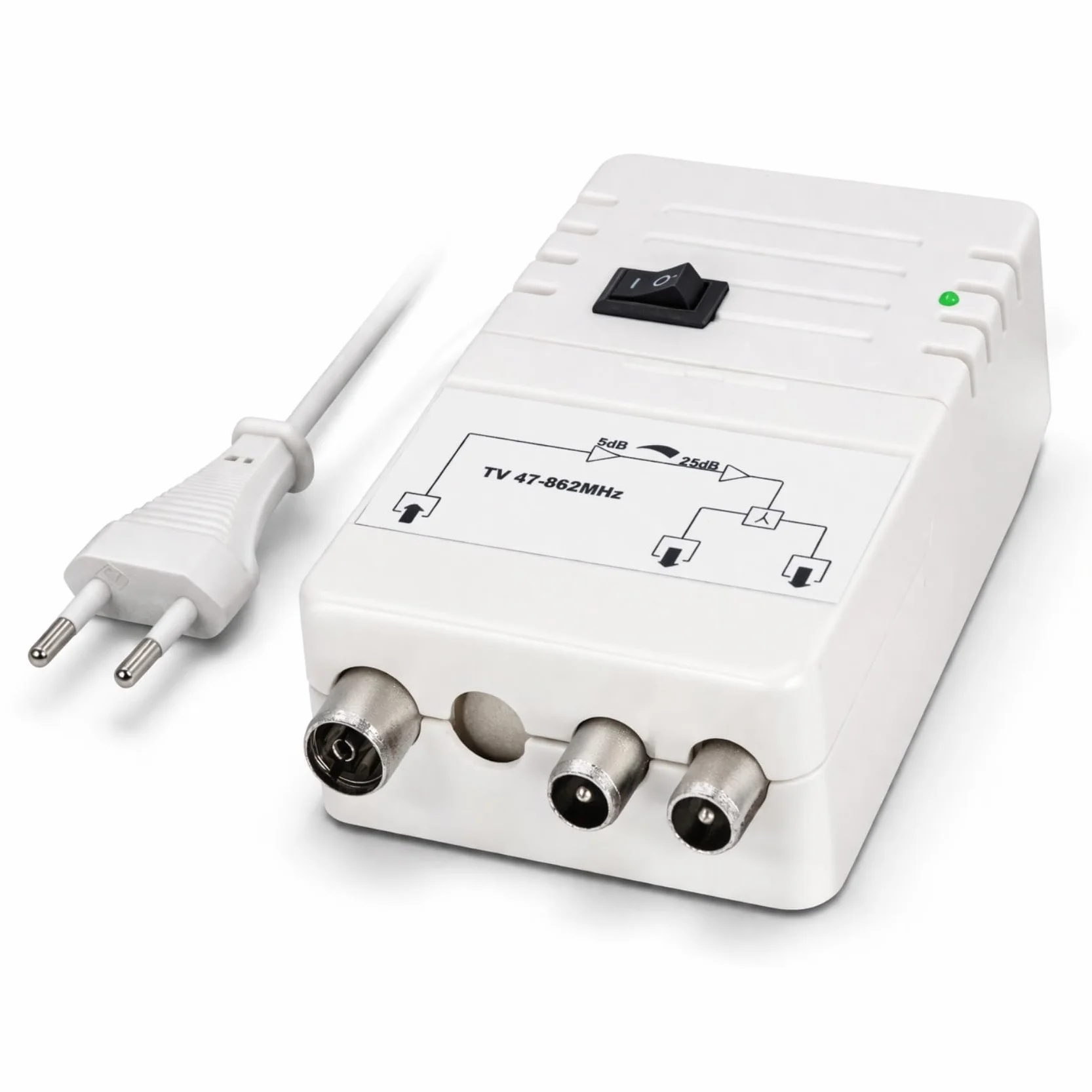 Amplificateur d'antenne numérique pour 2 appareils, Amplification UHF 20dB, Amplification VHF 36dB, télévision par câble, DVB-T, Sky