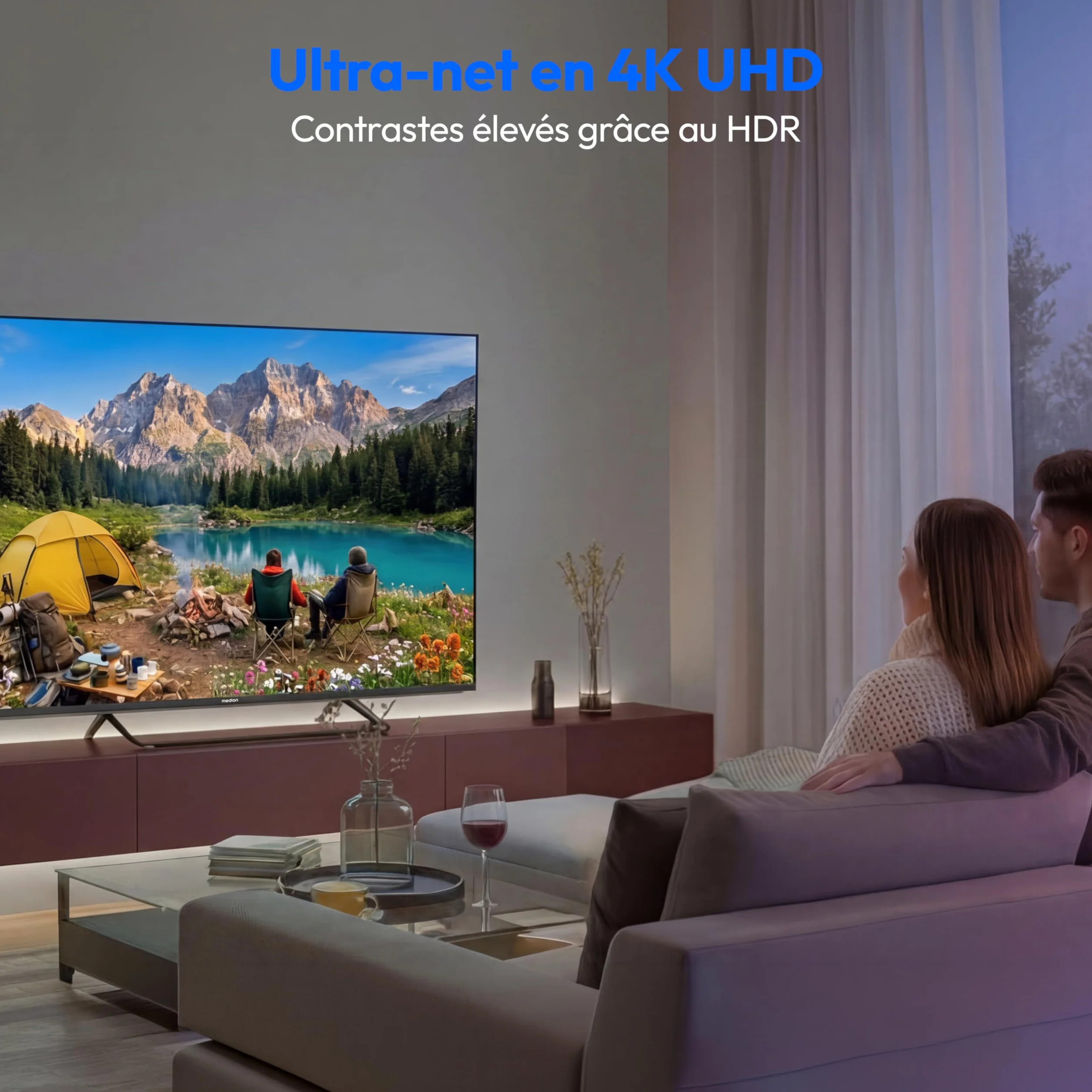 MEDION 125.7 cm 50" Téléviseur Ultra HD Smart TV Dolby Vision HDR Dolby Atmos VIDA Store