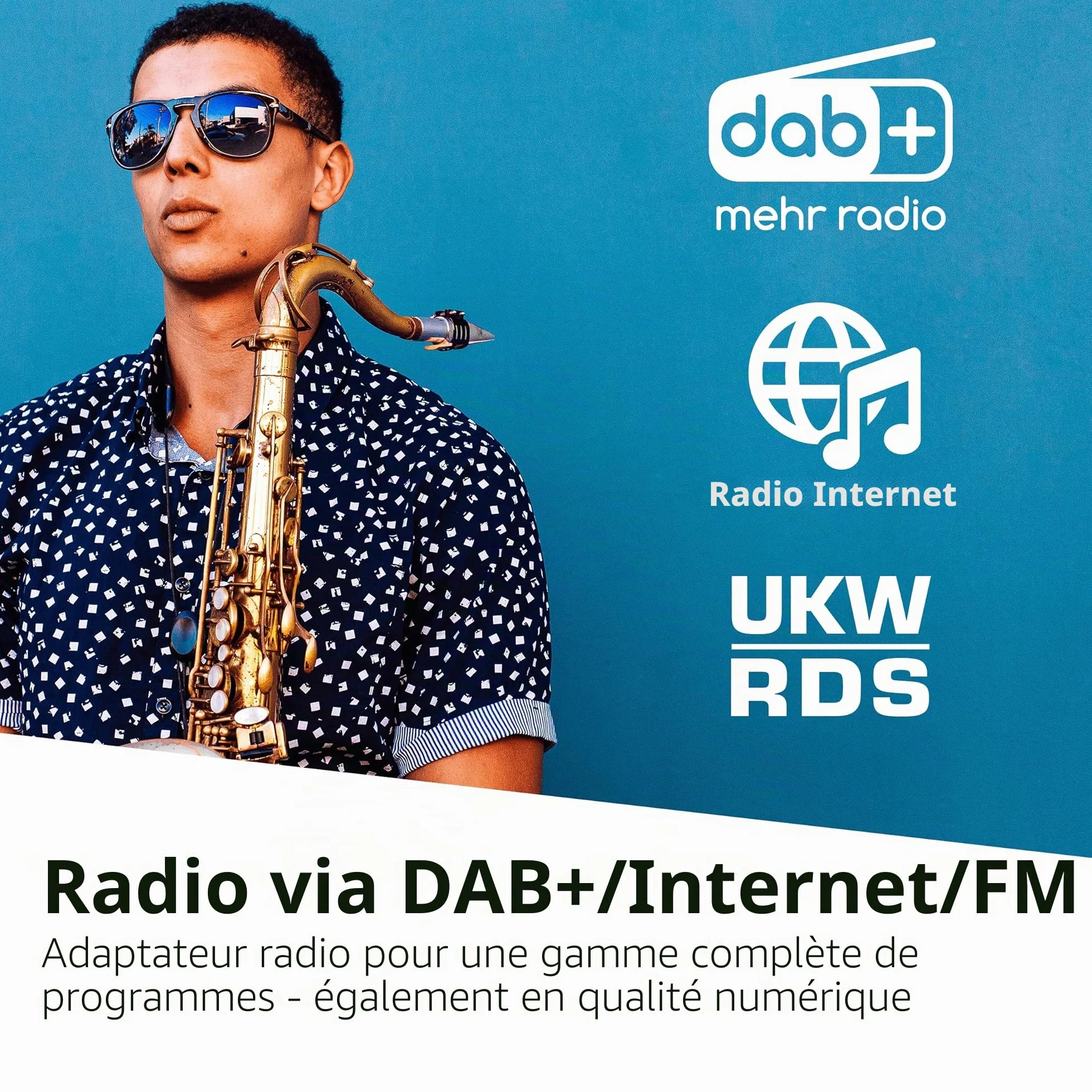 TechniSat DIGITRADIO 11 IR Adaptateur Dab+ et Radio Internet (Wi-FI, écran Couleur, Bluetooth, télécommande, réveil, sans Haut-Parleur, idéal pour la Mise à Niveau des systèmes Hi-FI existants)