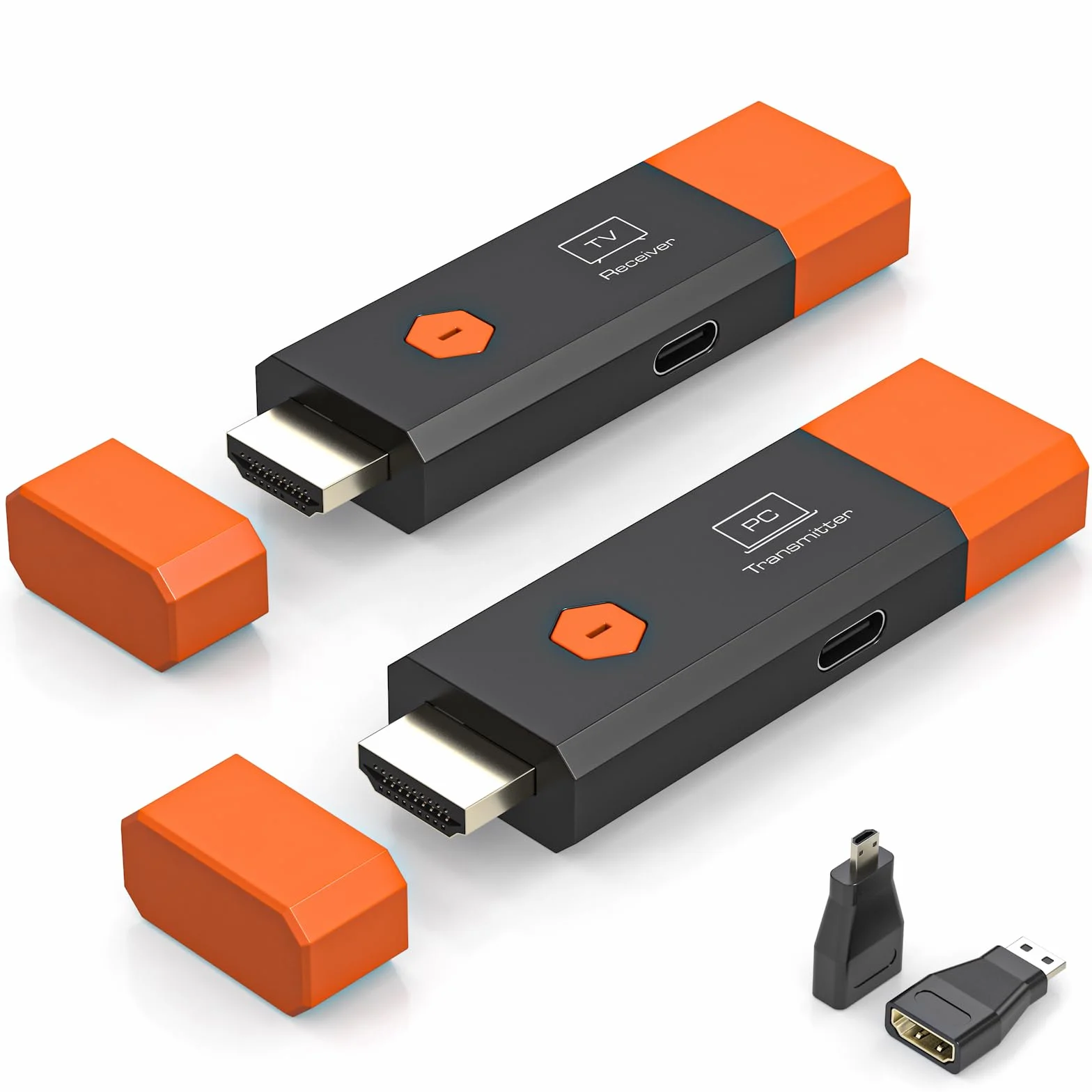Transmetteur & Récepteur HDMI sans Fil 4K – Double Bande 5.8G, Portée 50 m, Multi-écran (1 RX), Plug & Play, Entrée 4K Sortie 1080p avec EDID (1pcs)