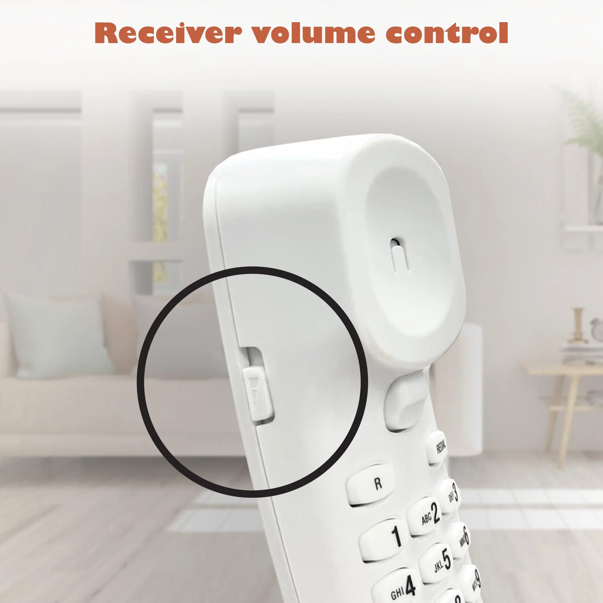 VTech CD1100 Téléphone Filaire Fixe Mural avec Touche de Recomposition, Contrôle Sonnerie et Volume
