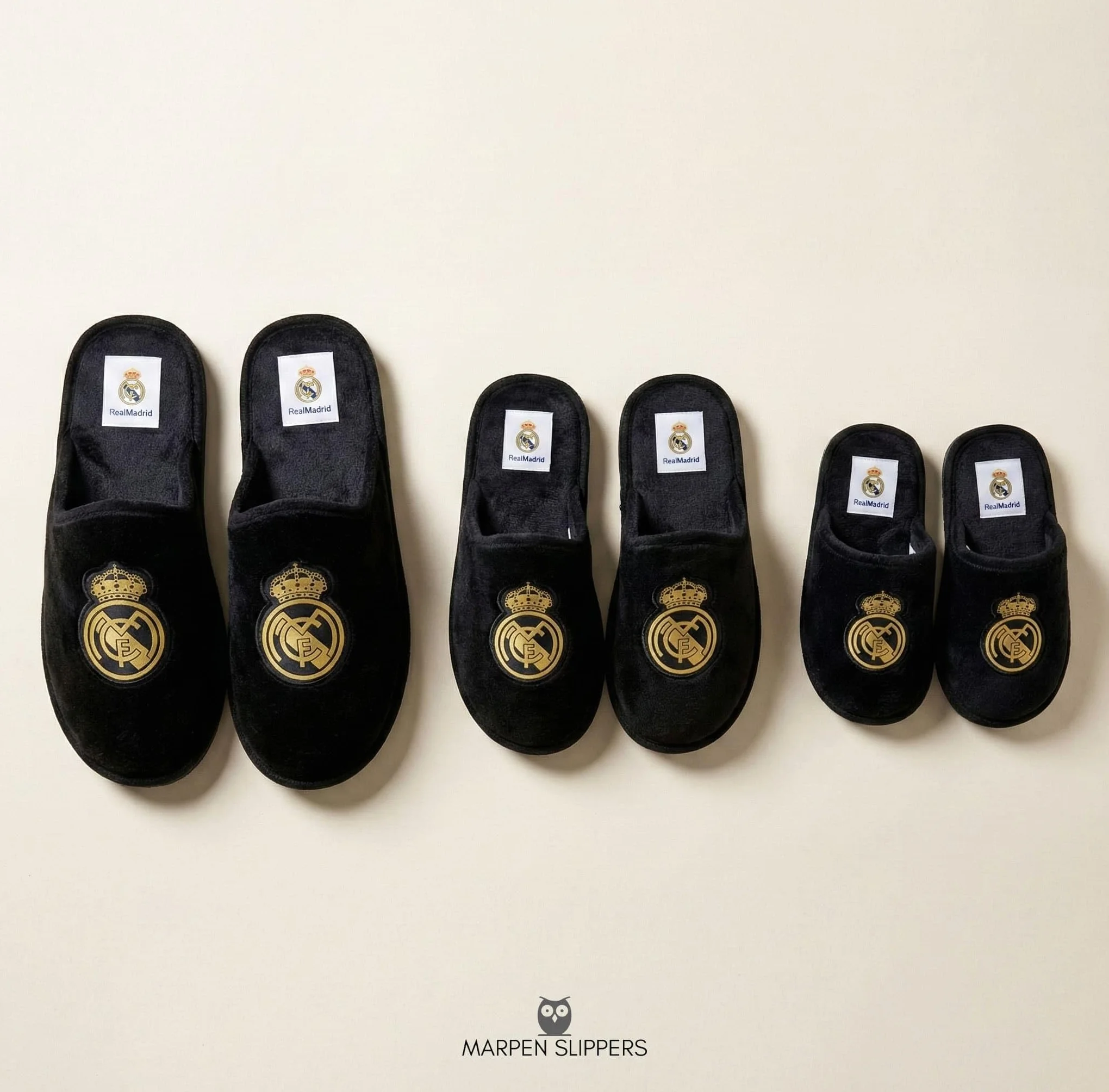 MARPEN Chaussures de maison Real Madrid CF officielles saison 24/25 homme femme légères hiver