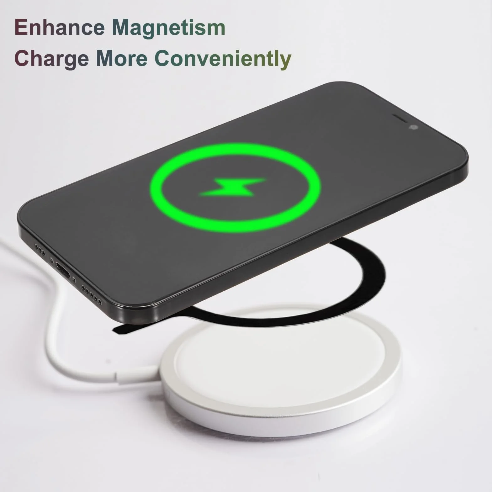 Autocollant magnétique pour coque de téléphone – Feuille magnétique ultra fine, adaptateurs de support de charge, disque métallique adhésif durable