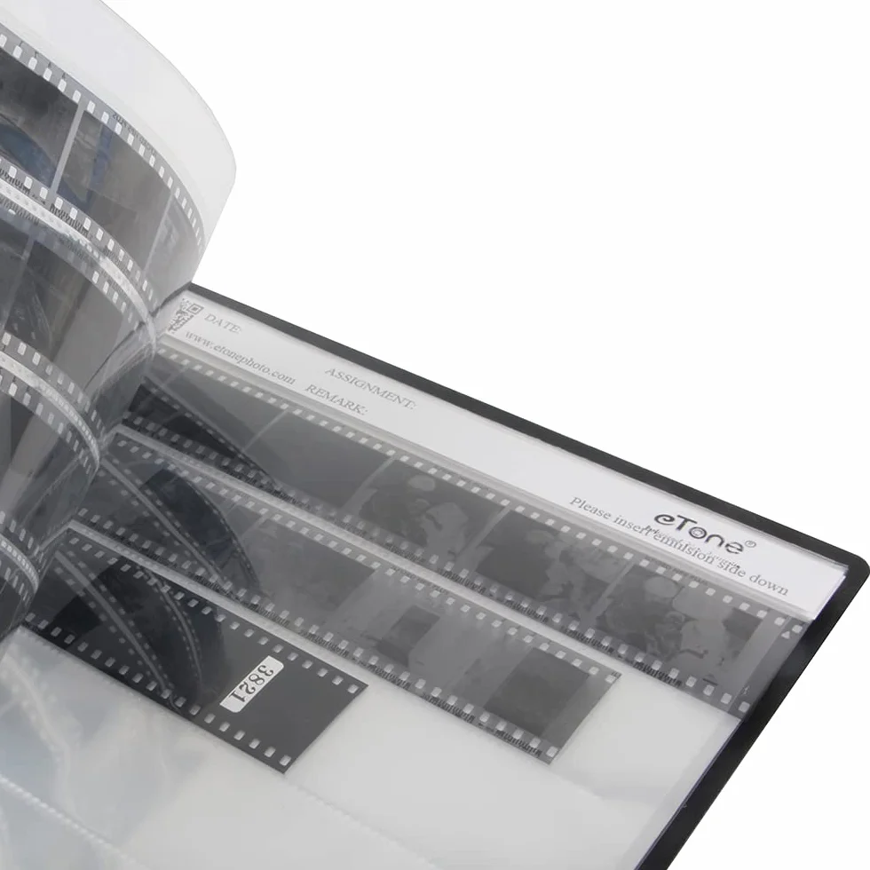 30 pièces Feuilles de Stockage d'archives pour Reliure à Anneaux sans Acide Pages 35 mm 135 Diapositive de Film Noir et Blanc (30pcs 35mm)