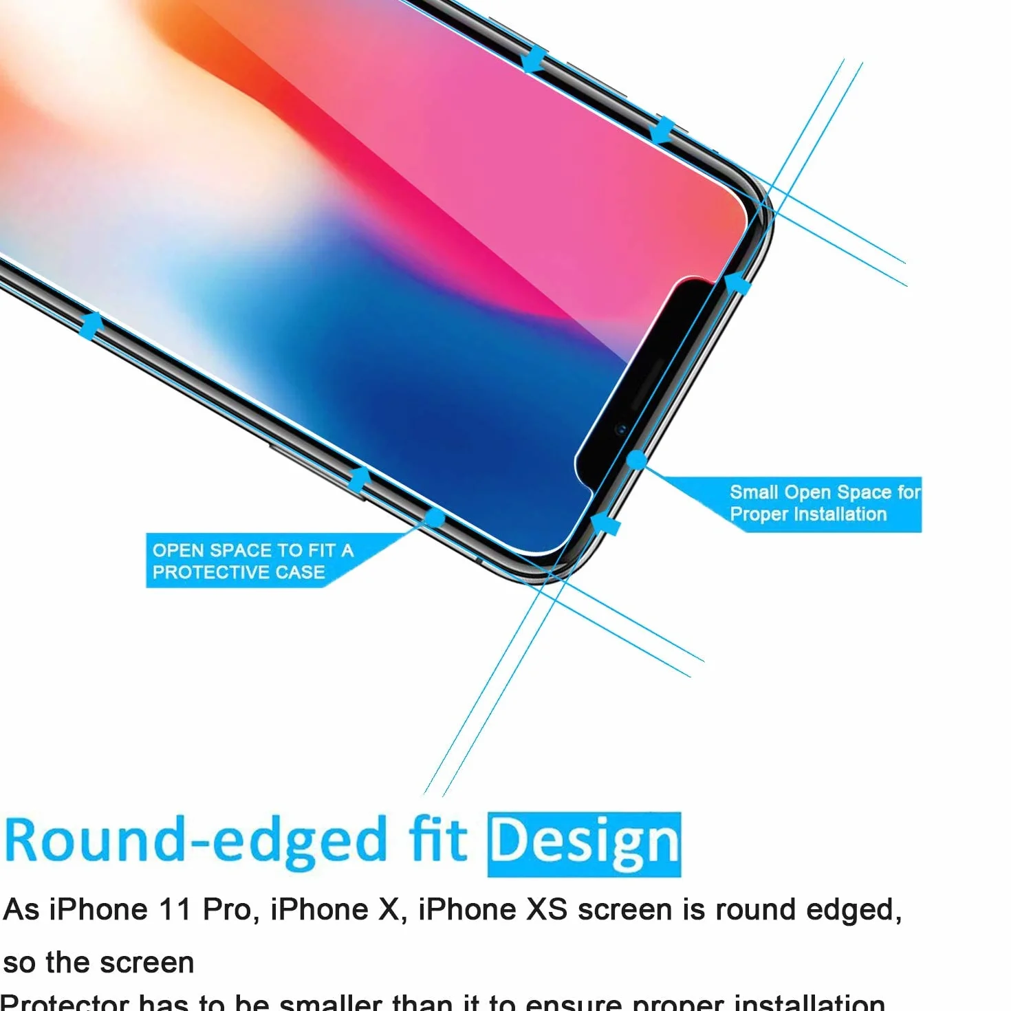 NEW'C Lot de 2, Verre Trempé pour iPhone 11 Pro et iPhone X et iPhone XS (5,8 Pouces), Film Protection écran sans Bulles d'air Ultra Résistant (0,33mm HD Ultra Transparent) Dureté 9H Glass