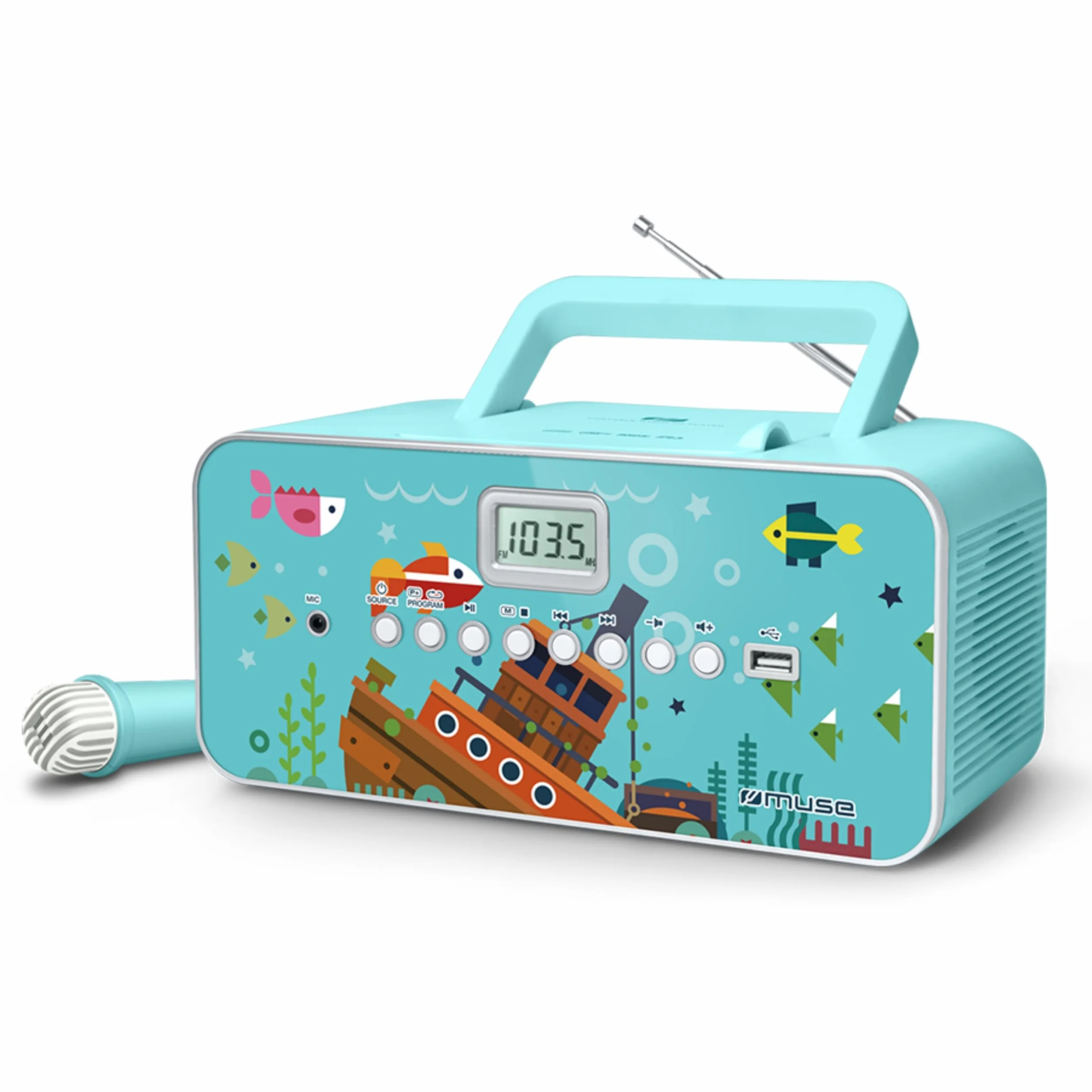 Muse M-29 KB Radio CD/MP3 Multicolore