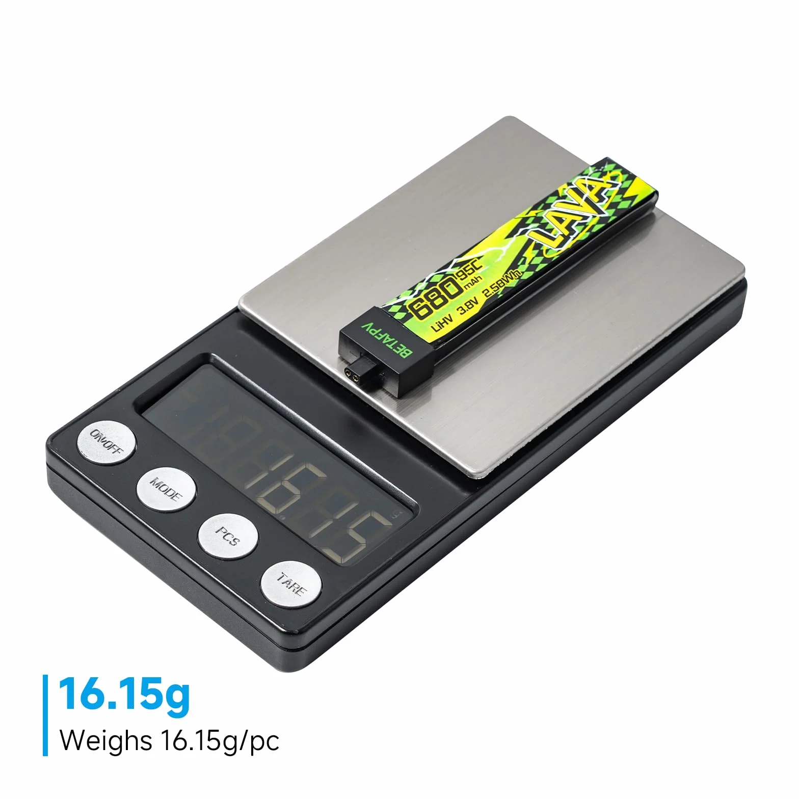BETAFPV 4pcs Lava II 1S 680mAh Battery 3.8V 95C LiHV Lipo with BT2.0 Connector Compatible with Micro Whoop Drone Quadcopter Like Air75, Meteor75 Pro 1S Brushless Quad